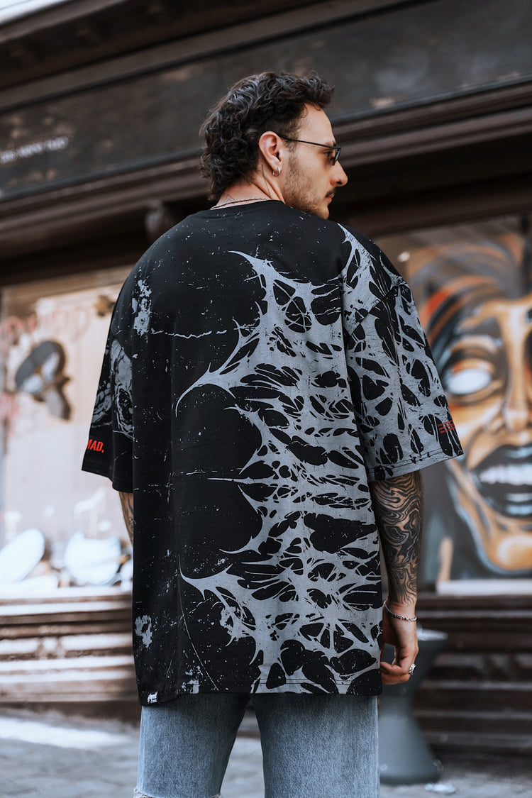 Grinfrost (black) - Oversized T-Shirt (200GSM) Image 3
