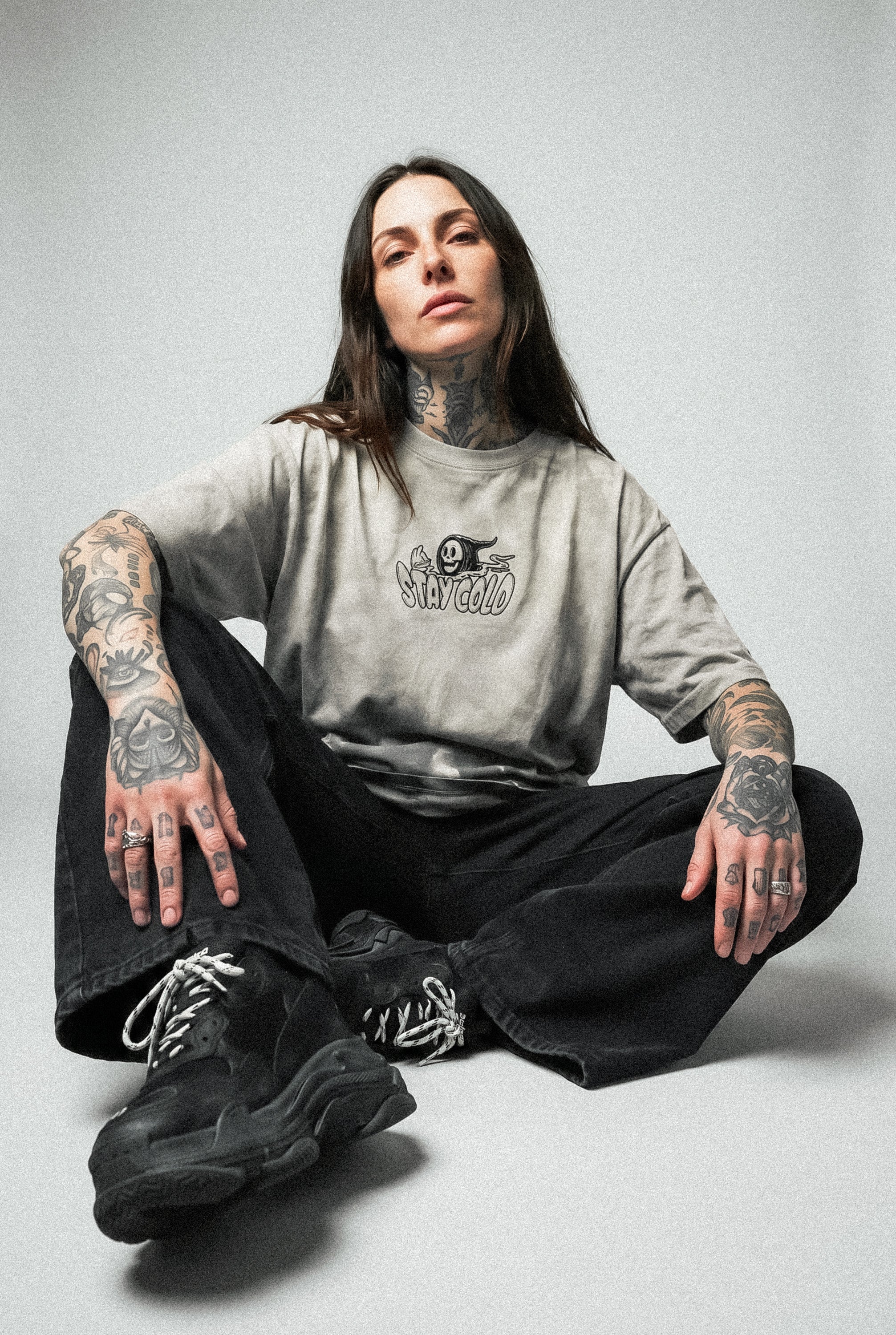 Haunt Trip (Sand Gradient) - Oversized T-Shirt (200GSM)
