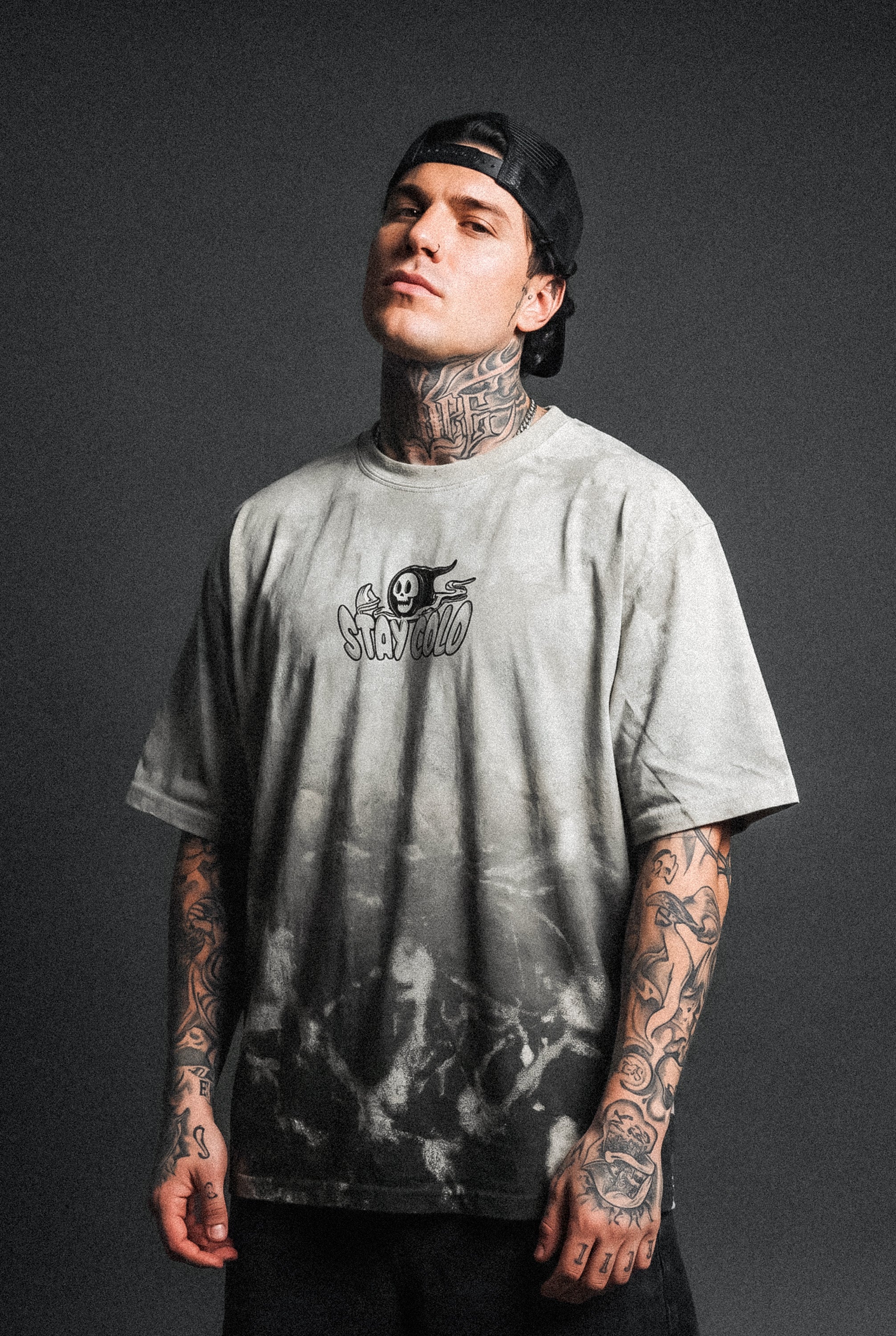 Haunt Trip (Sand Gradient) - Oversized T-Shirt (200GSM)
