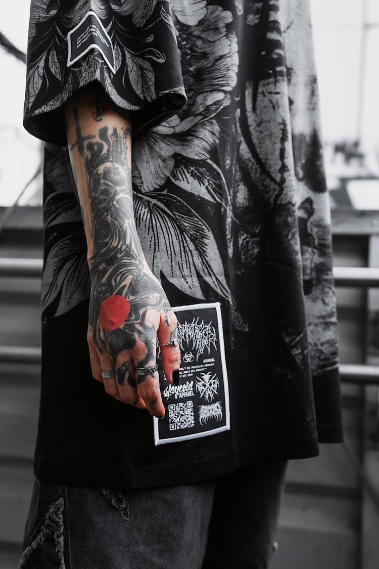 Heart Like Winter (Allover) - Heavy Oversized T-Shirt (250GSM) Image 7
