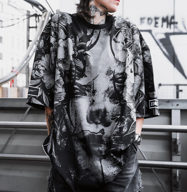 Heart Like Winter (Allover) - Heavy Oversized T-Shirt (250GSM) Image 4