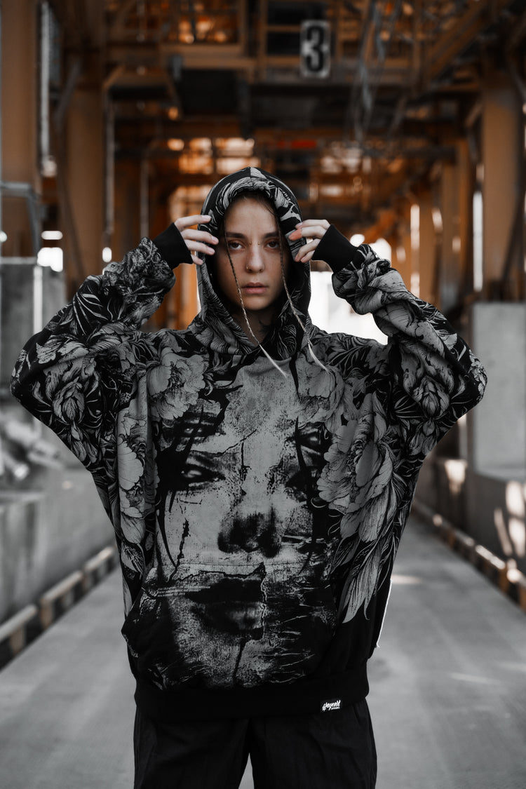 Heart Like Winter (allover) - Heavy Oversized Hoodie (400GSM) Image 1