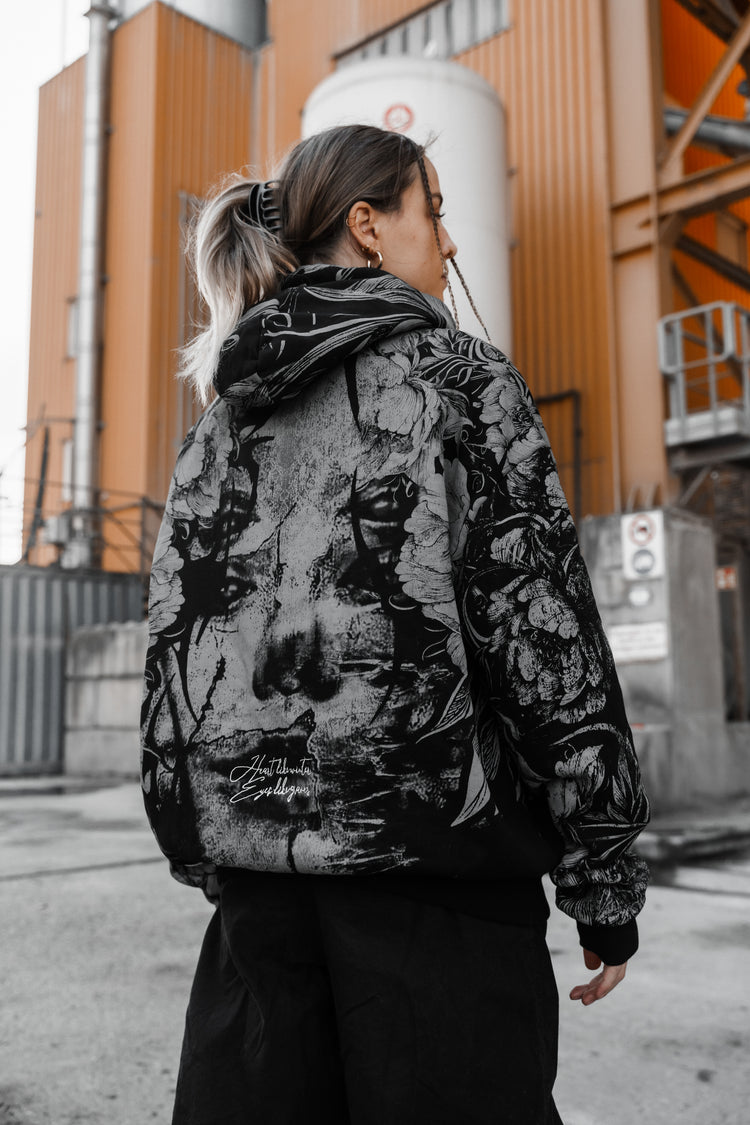 Heart Like Winter (allover) - Heavy Oversized Hoodie (400GSM) Image 5