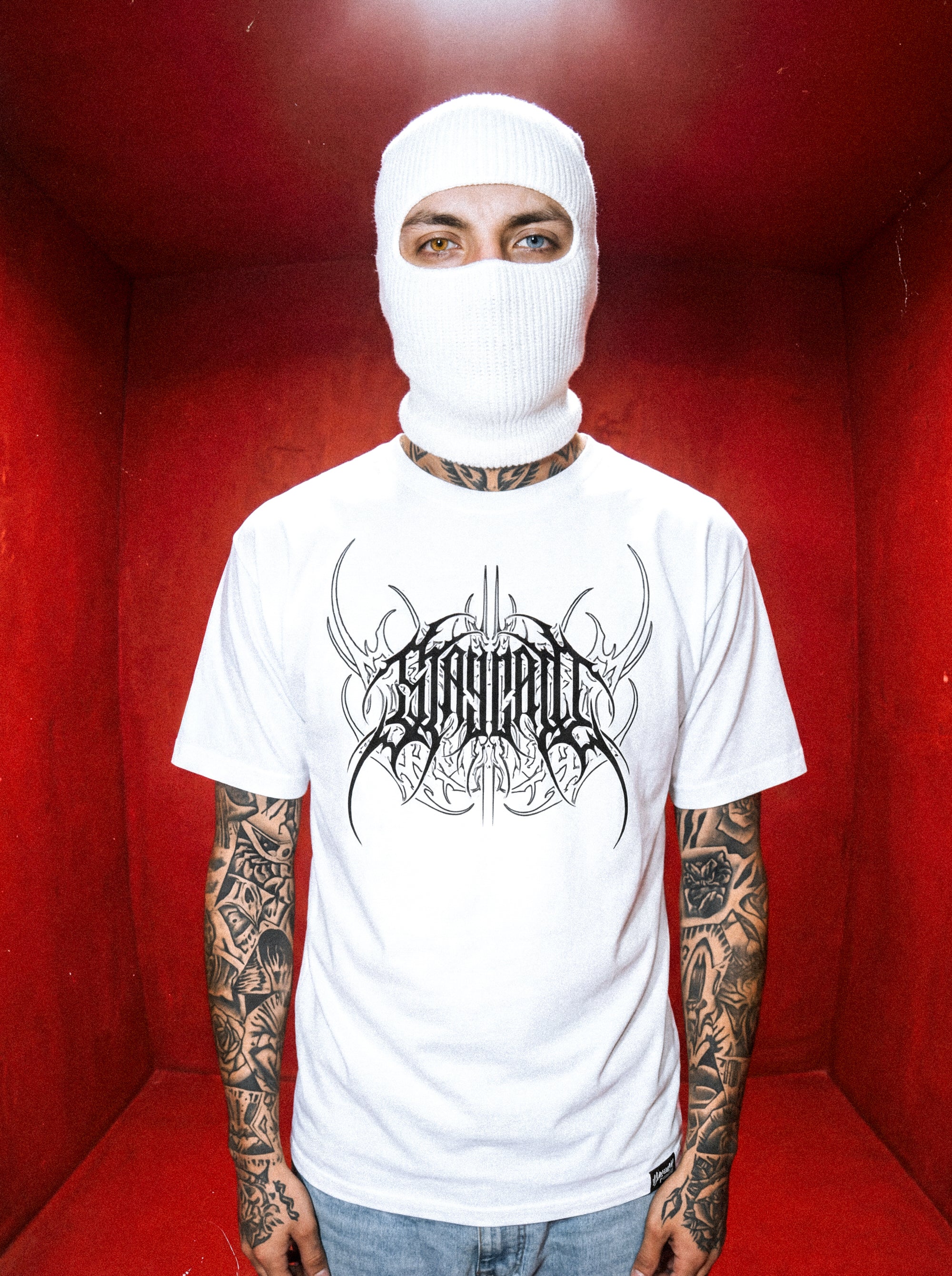 Hollow Heart (white) - Regular T-Shirt (200GSM)