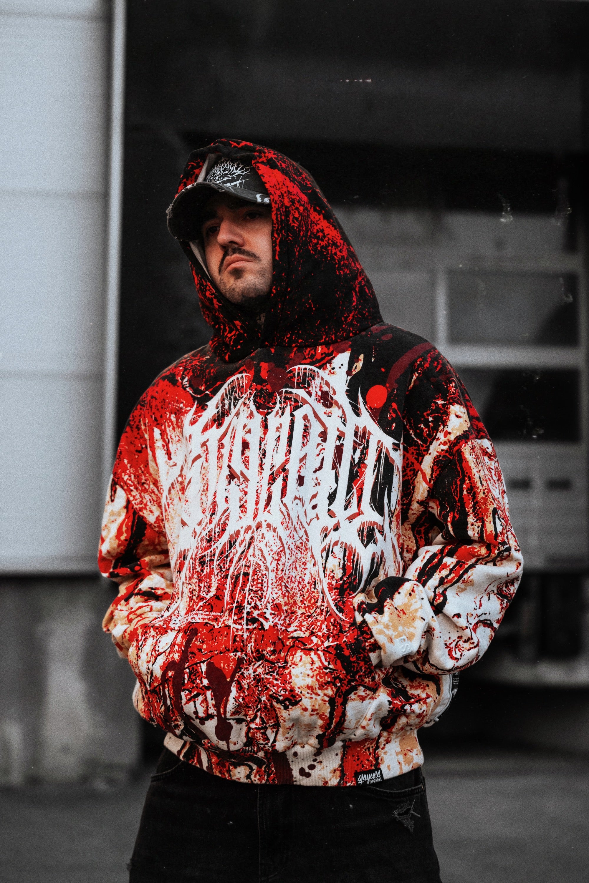 Immortal Bloodline (allover) - Heavy Oversized Hoodie (400GSM)