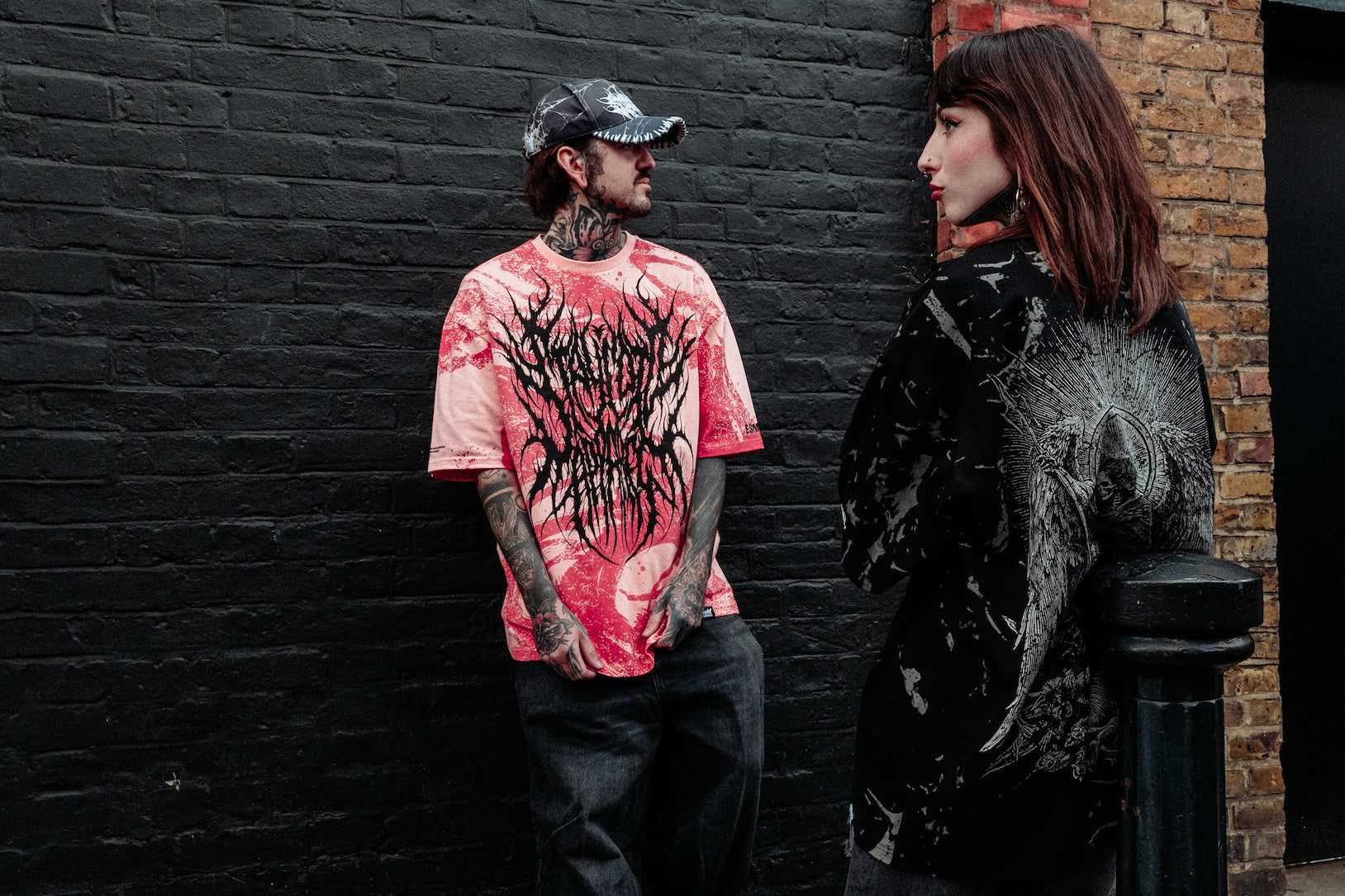 Inkfall (pink) - Oversized T-Shirt (200GSM)