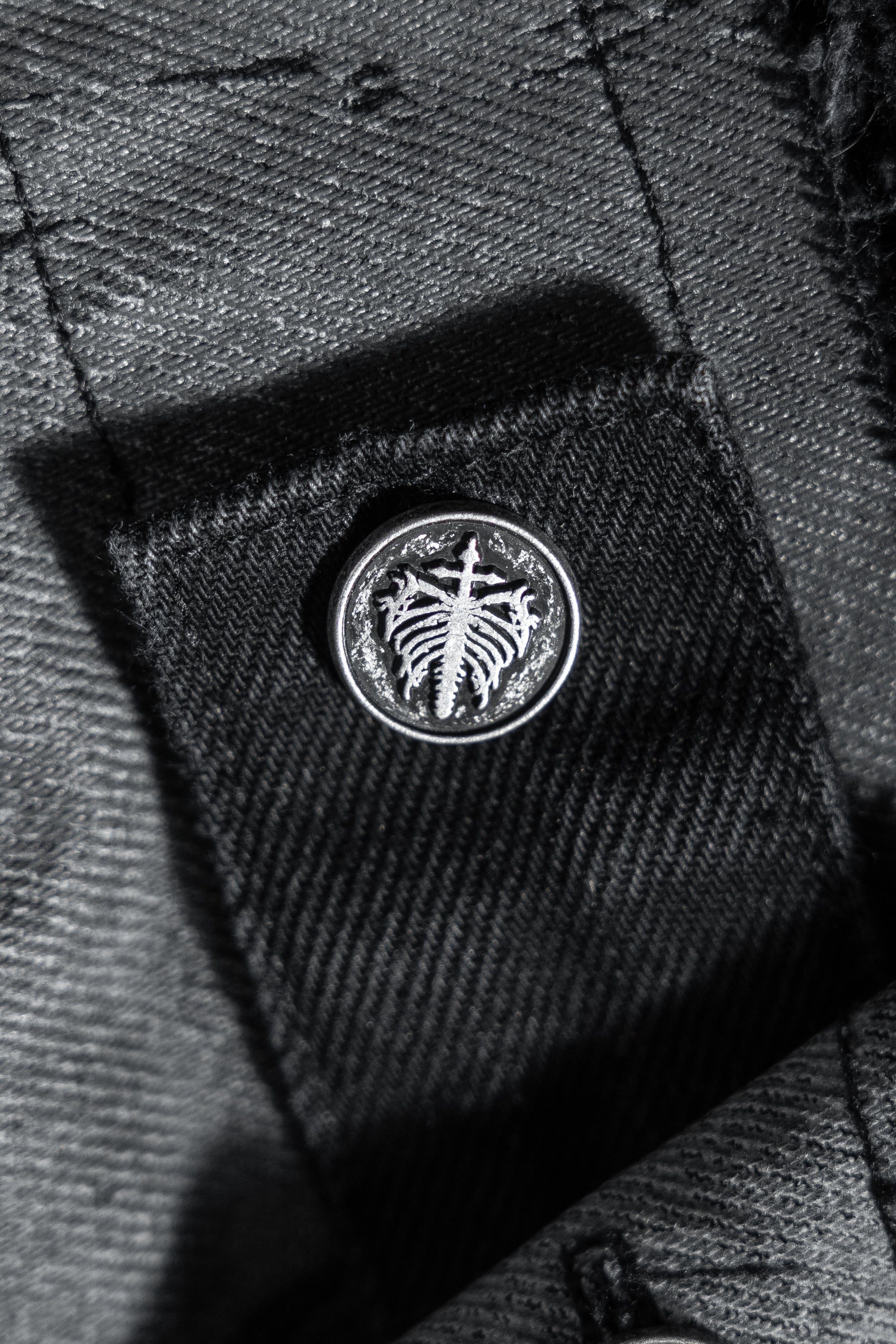 Ash Grid (Dirty Grey) - Distressed Denim Jacket (380GSM)