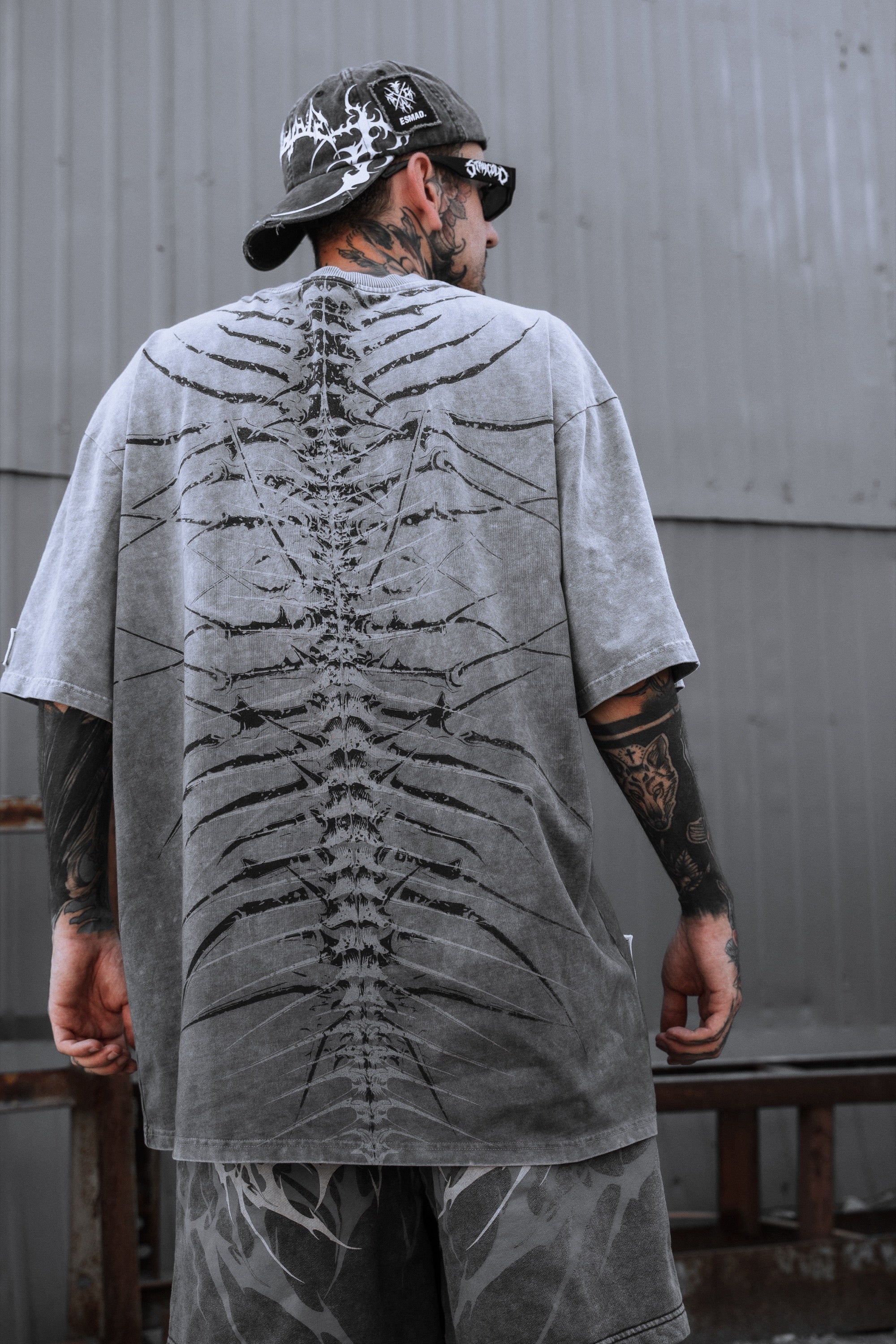 Lineage Of Dusk - Heavy Oversized T-Shirt (Grey) 250GSM