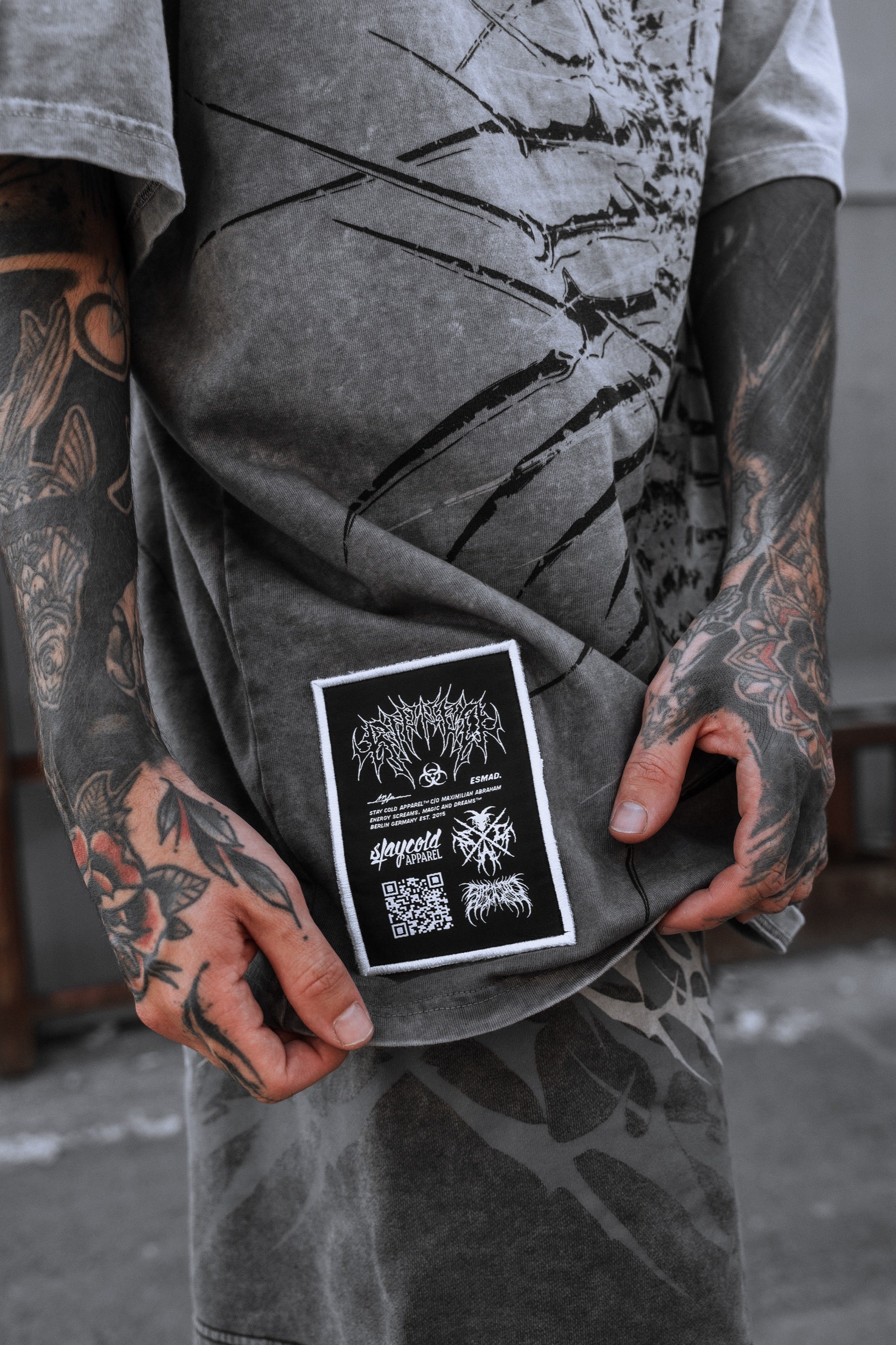 Lineage Of Dusk - Heavy Oversized T-Shirt (Grey) 250GSM
