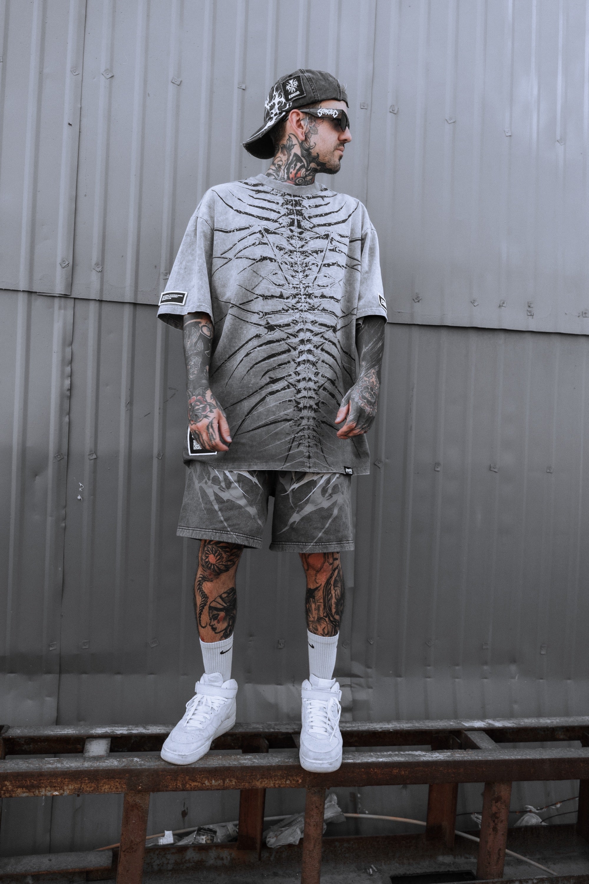 Lineage Of Dusk - Heavy Oversized T-Shirt (Grey) 250GSM