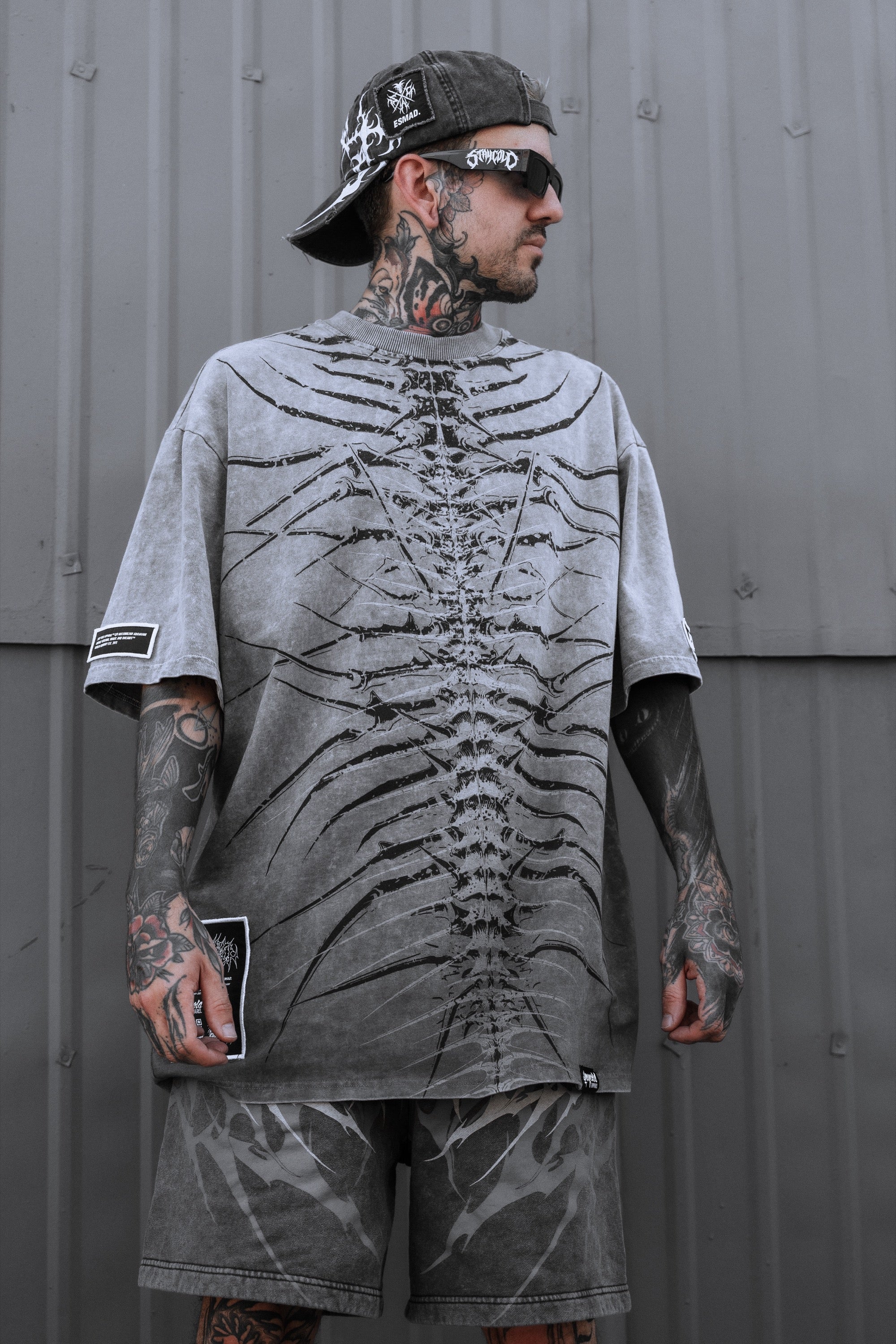 Lineage Of Dusk - Heavy Oversized T-Shirt (Grey) 250GSM