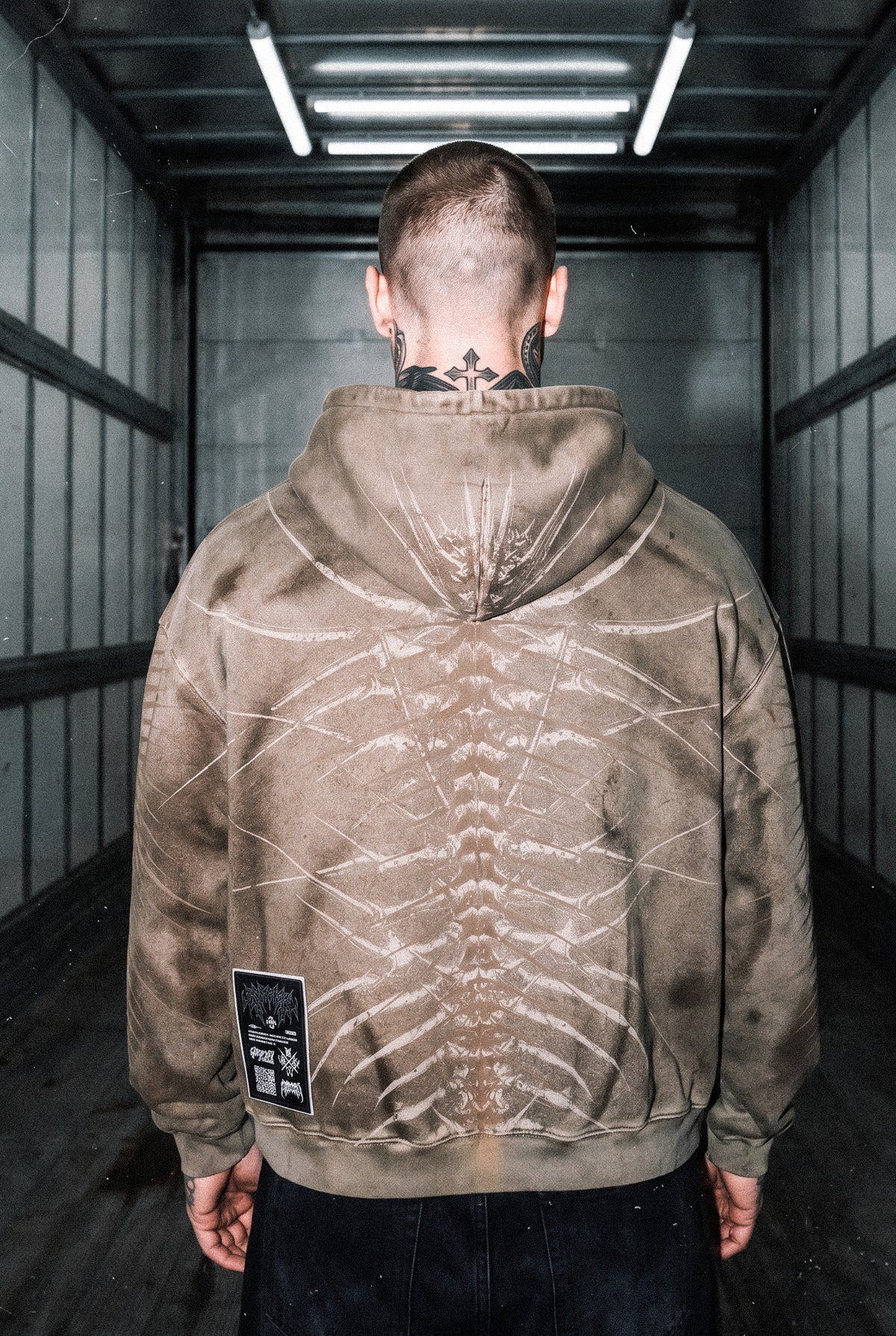 Lineage Of Dusk (Taupe) - Heavy Oversized Hoodie (400GSM)