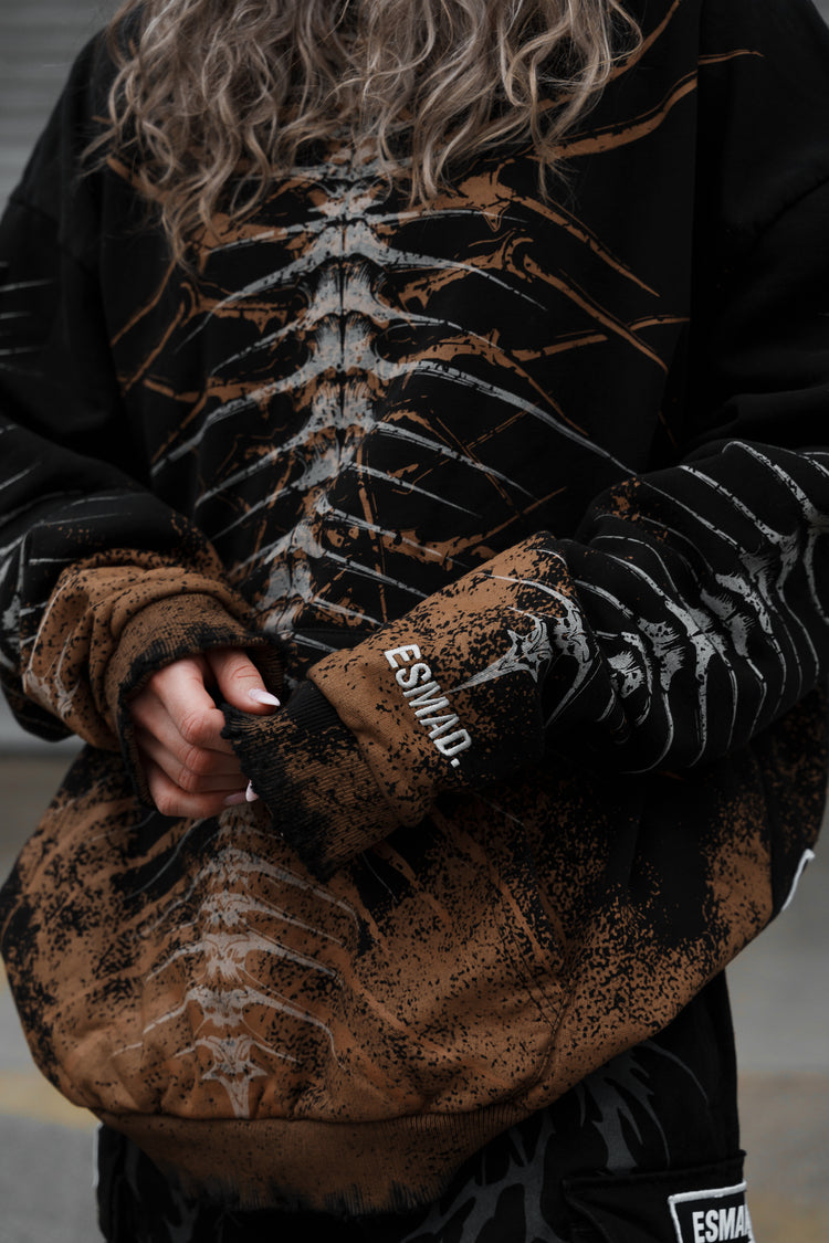 Lineage Of Dusk (ocker) - Heavy Oversized Hoodie (400GSM) Image 4