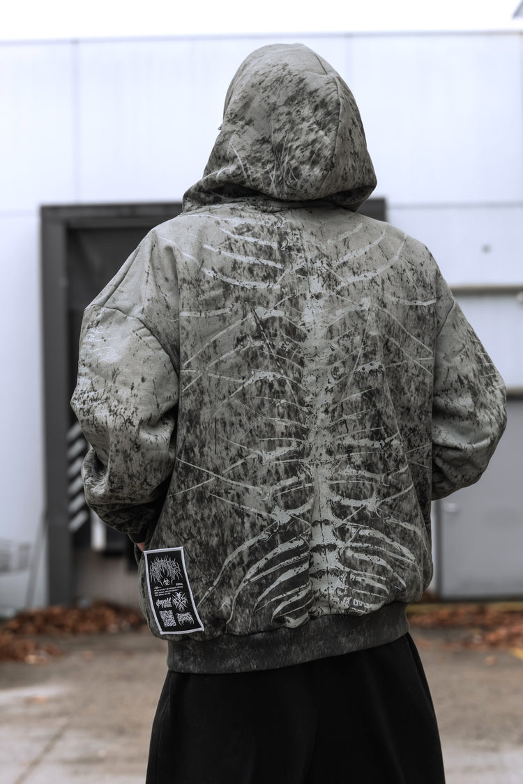 Lineage Of Dusk - Heavy Oversized Hoodie (Sand Grunge) 400GSM Image 3