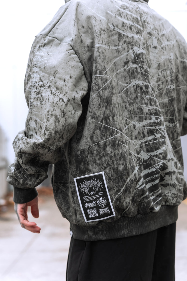 Lineage Of Dusk - Heavy Oversized Hoodie (Sand Grunge) 400GSM Image 7