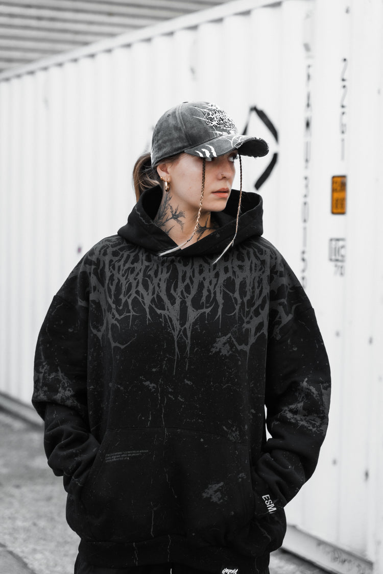 Marrow of Eden (black) - Oversized Hoodie (350GSM) Image 4