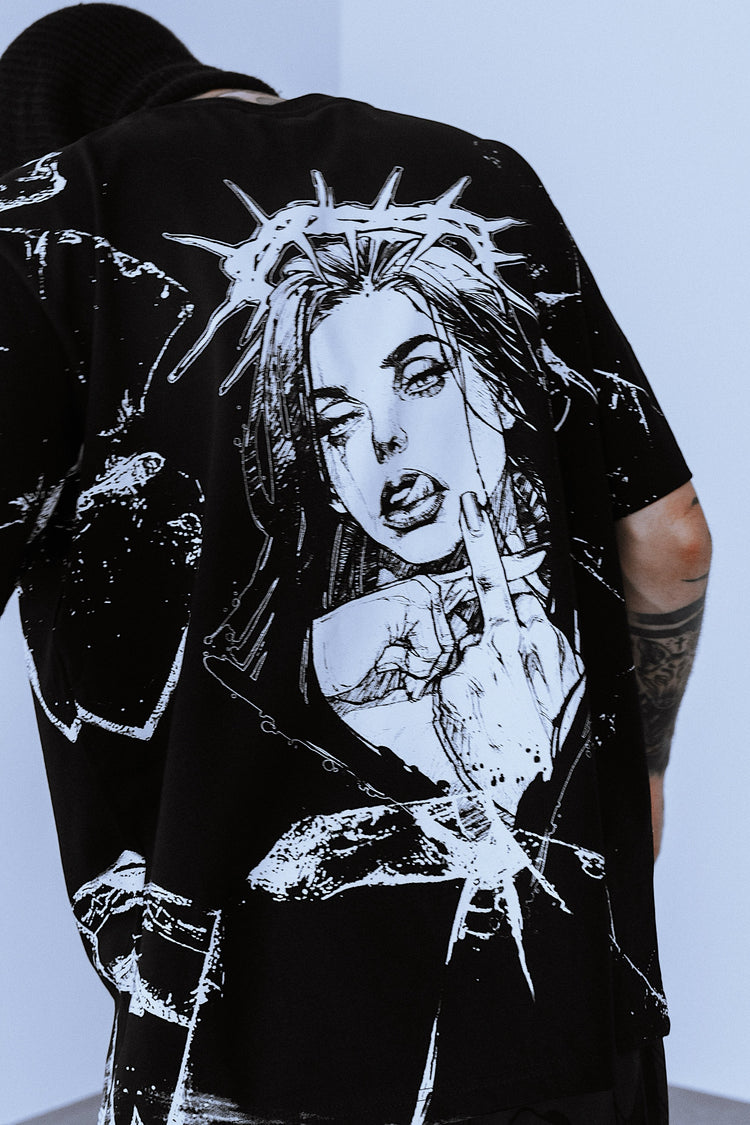 Middle Finger Up - Customized Regular T-Shirt 200GSM Image 4