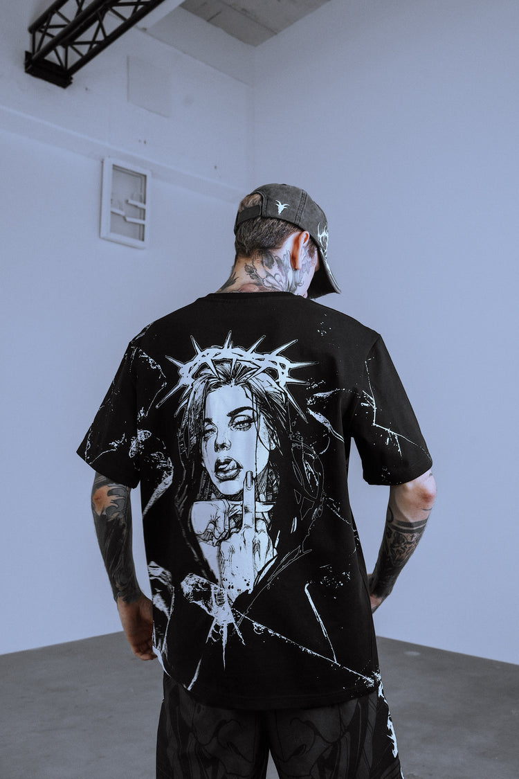 Middle Finger Up - Customized Regular T-Shirt 200GSM Image 1