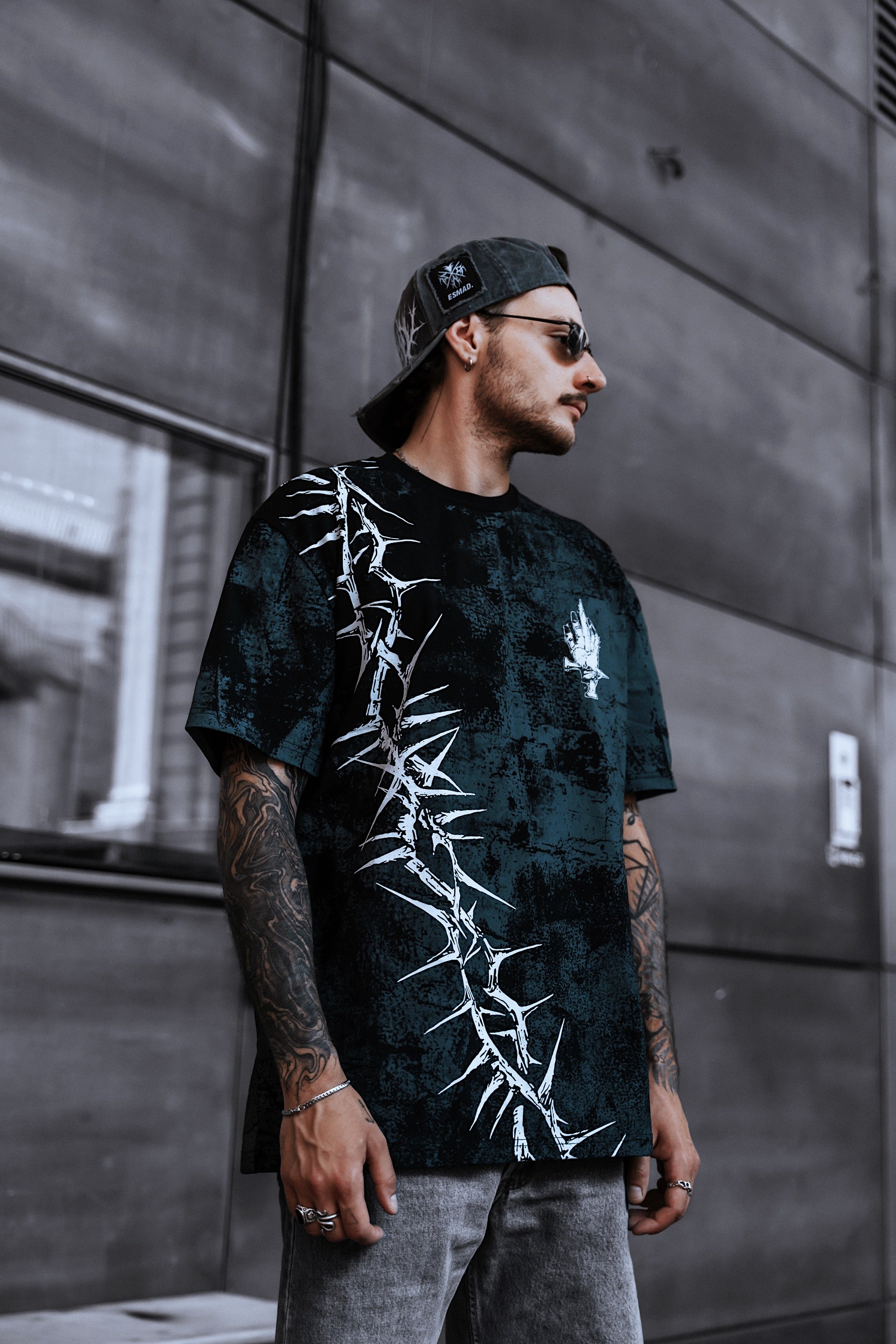 Middle Finger Up (blue) - Customized Regular T-Shirt 200GSM