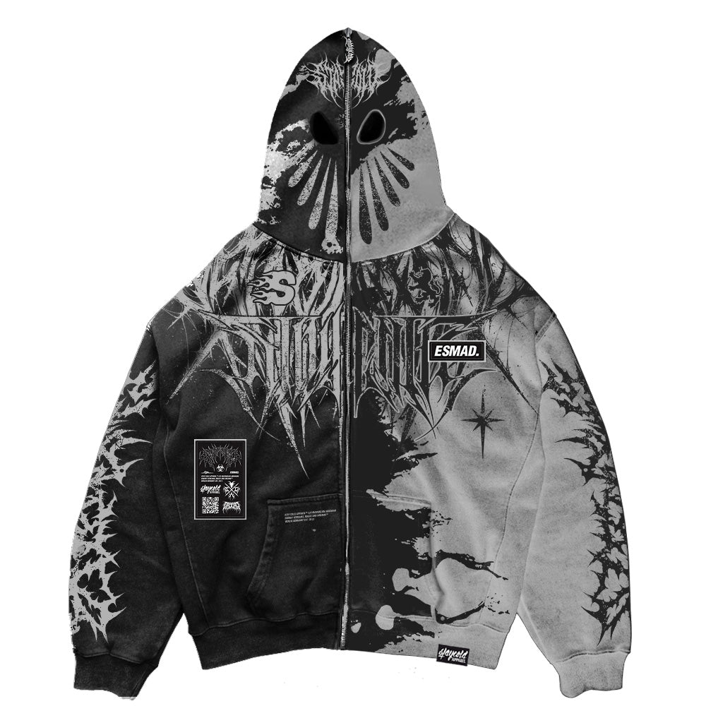 三苫愛 CHAOS ZIP HOOD Things That Matter Mild Chaos Records Zip-up Hoodie - Black – Mild Chaos Records LLC