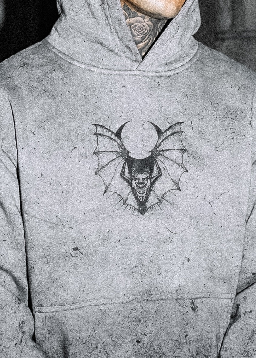 Moonthirst (grey grunge) - Oversized Hoodie (350GSM)