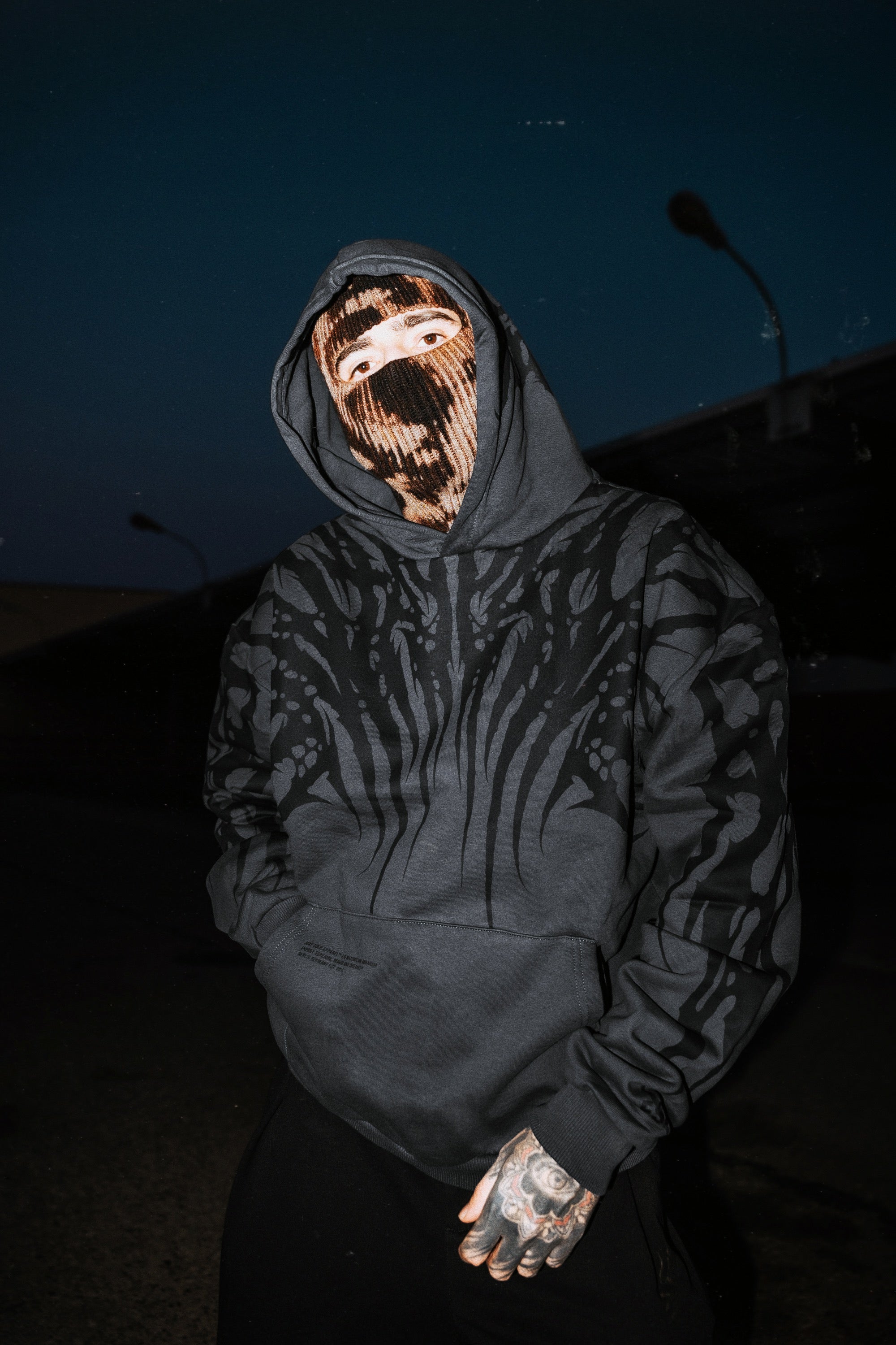 Necroblade (dark grey) - Heavy Oversized Hoodie (400GSM)