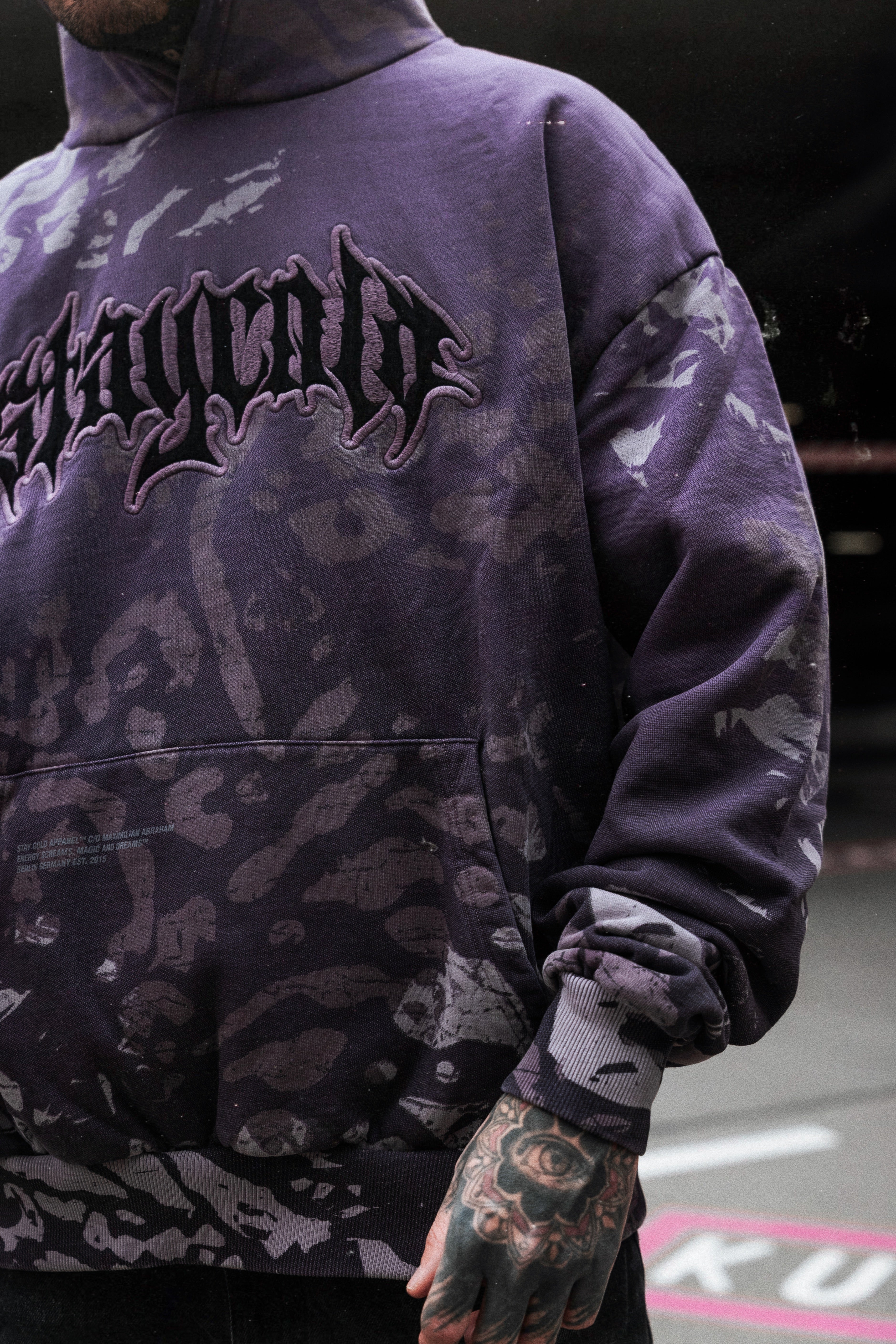 Night Ops (purple) - Heavy Oversized Hoodie (400GSM)