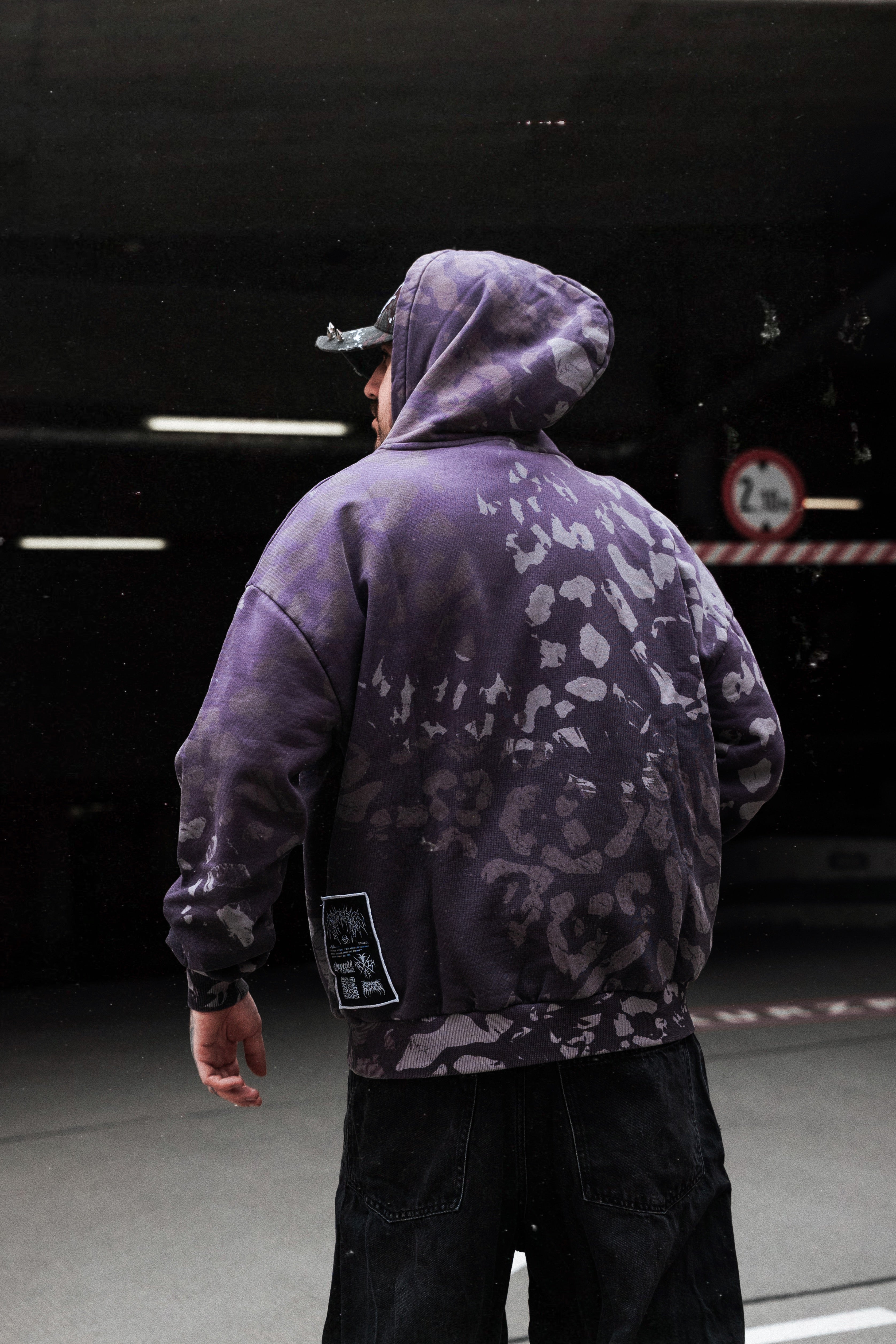 Night Ops (purple) - Heavy Oversized Hoodie (400GSM)