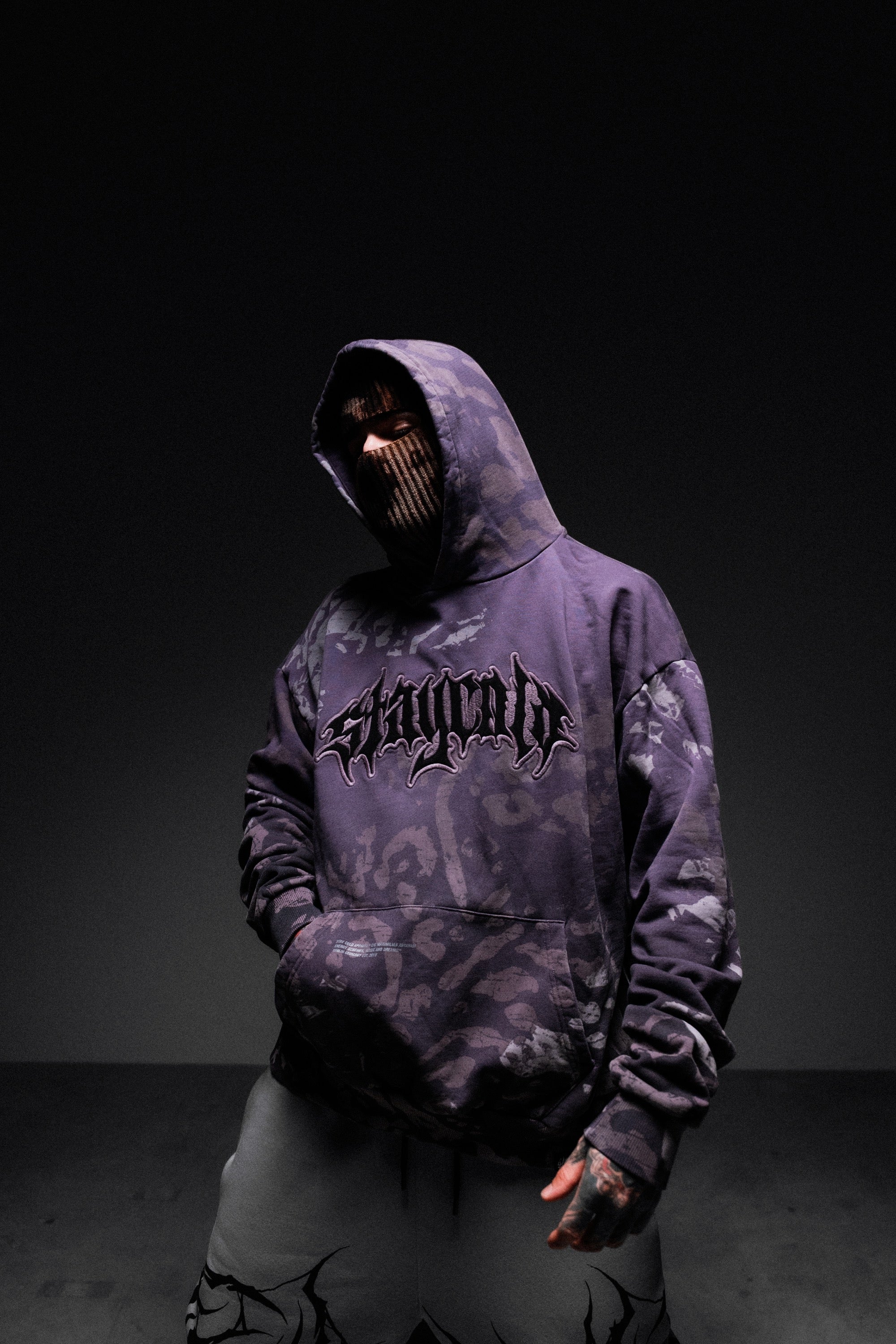 Night Ops (purple) - Heavy Oversized Hoodie (400GSM)