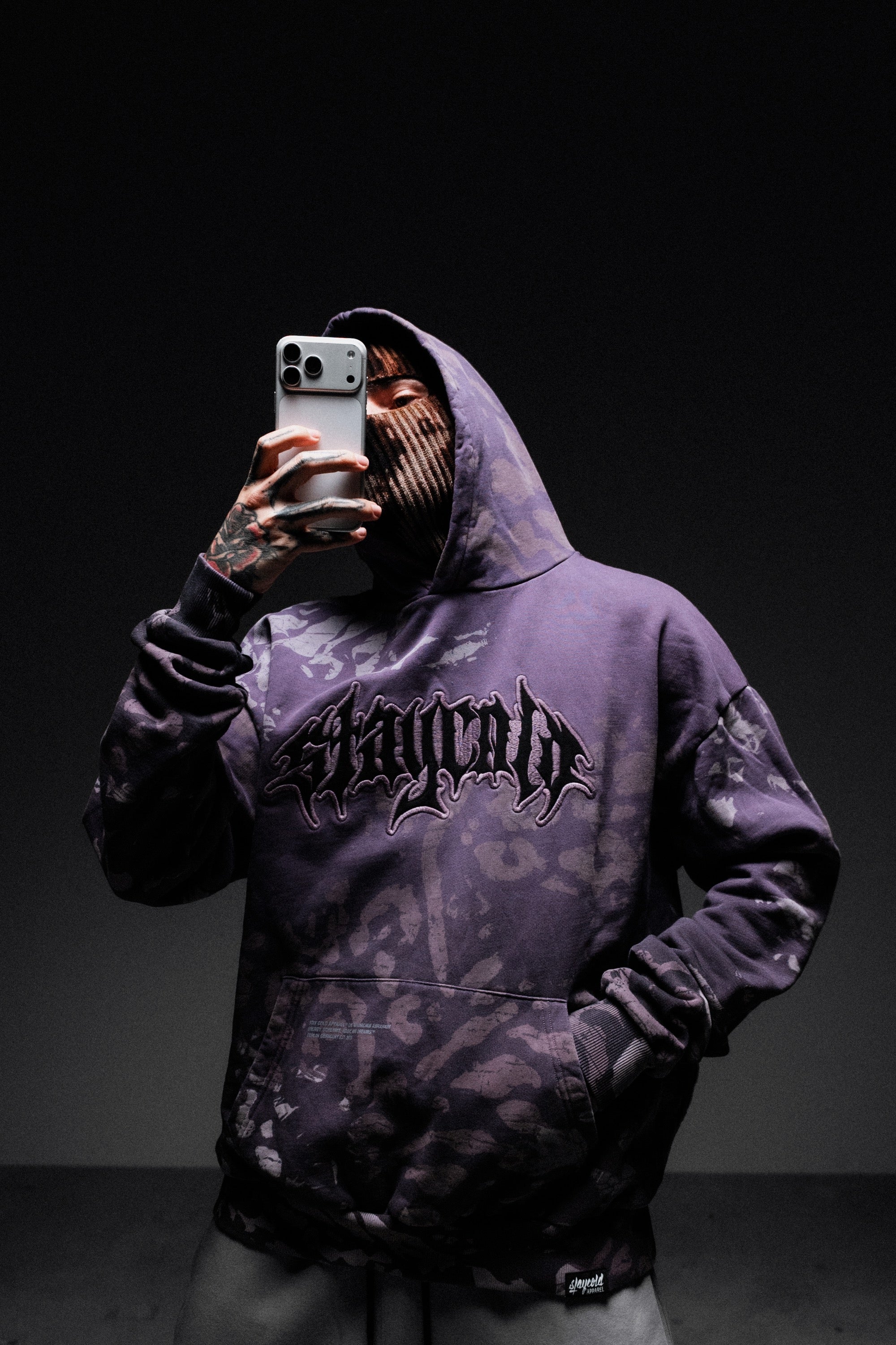 Night Ops (purple) - Heavy Oversized Hoodie (400GSM)