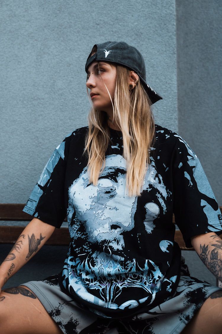 Nocturnal Oath (black) - Oversized T-Shirt (200GSM) Image 4