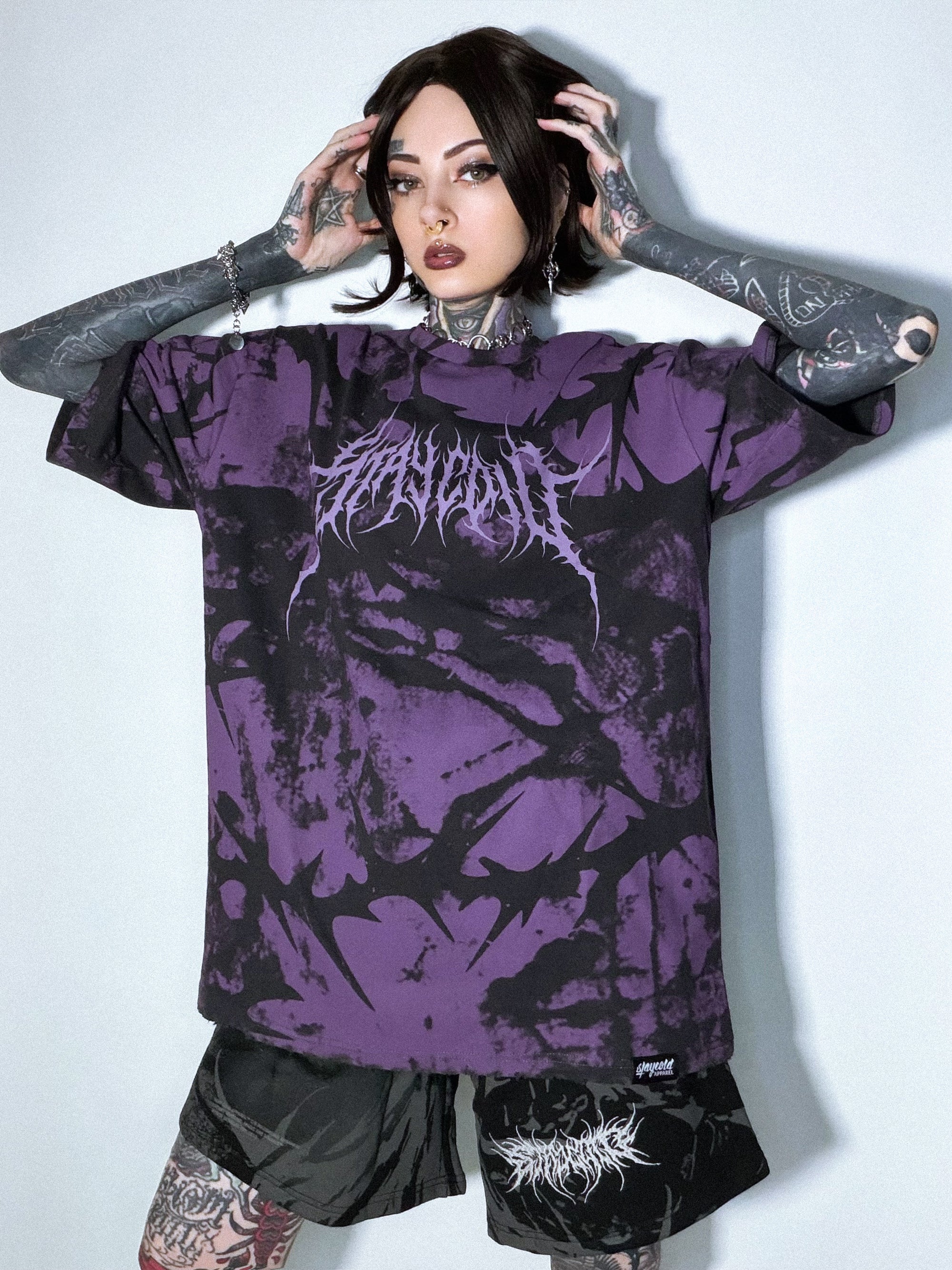 Purple Hazard (purple) - Oversized T-Shirt (200GSM)