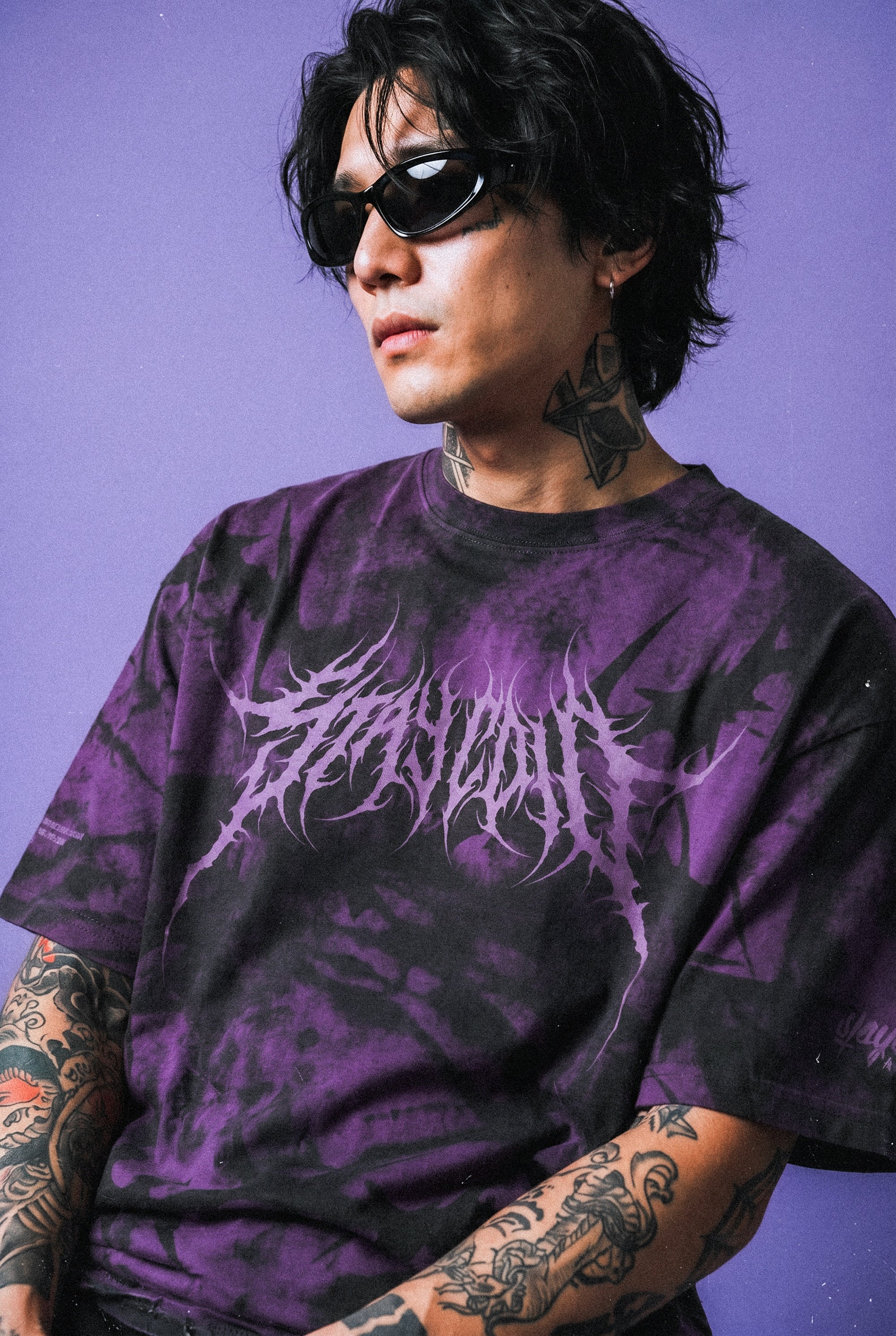 Purple Hazard (purple) - Oversized T-Shirt (200GSM)
