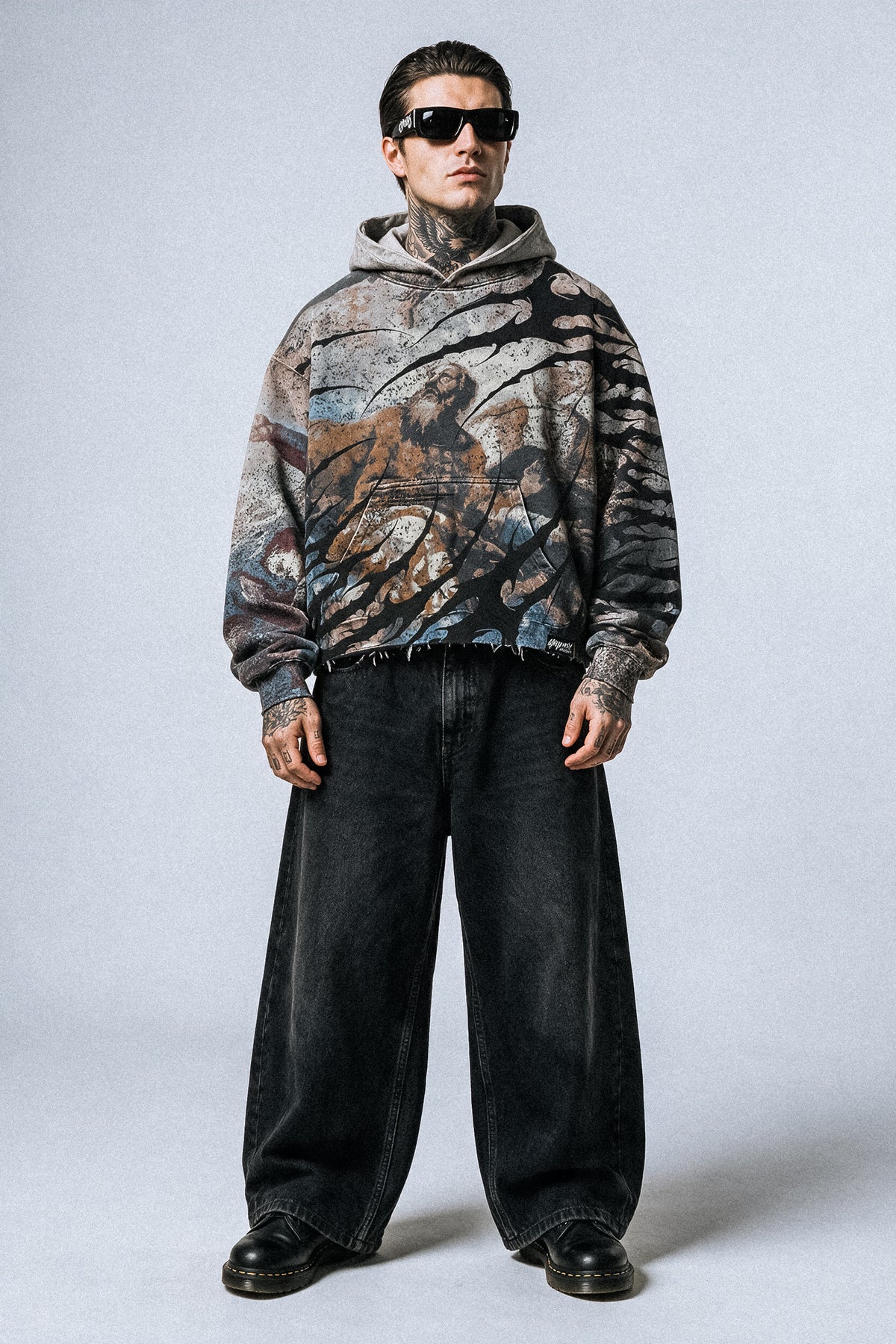 Revelation (Allover) – Schwerer Oversized-Hoodie (400 g/m²)