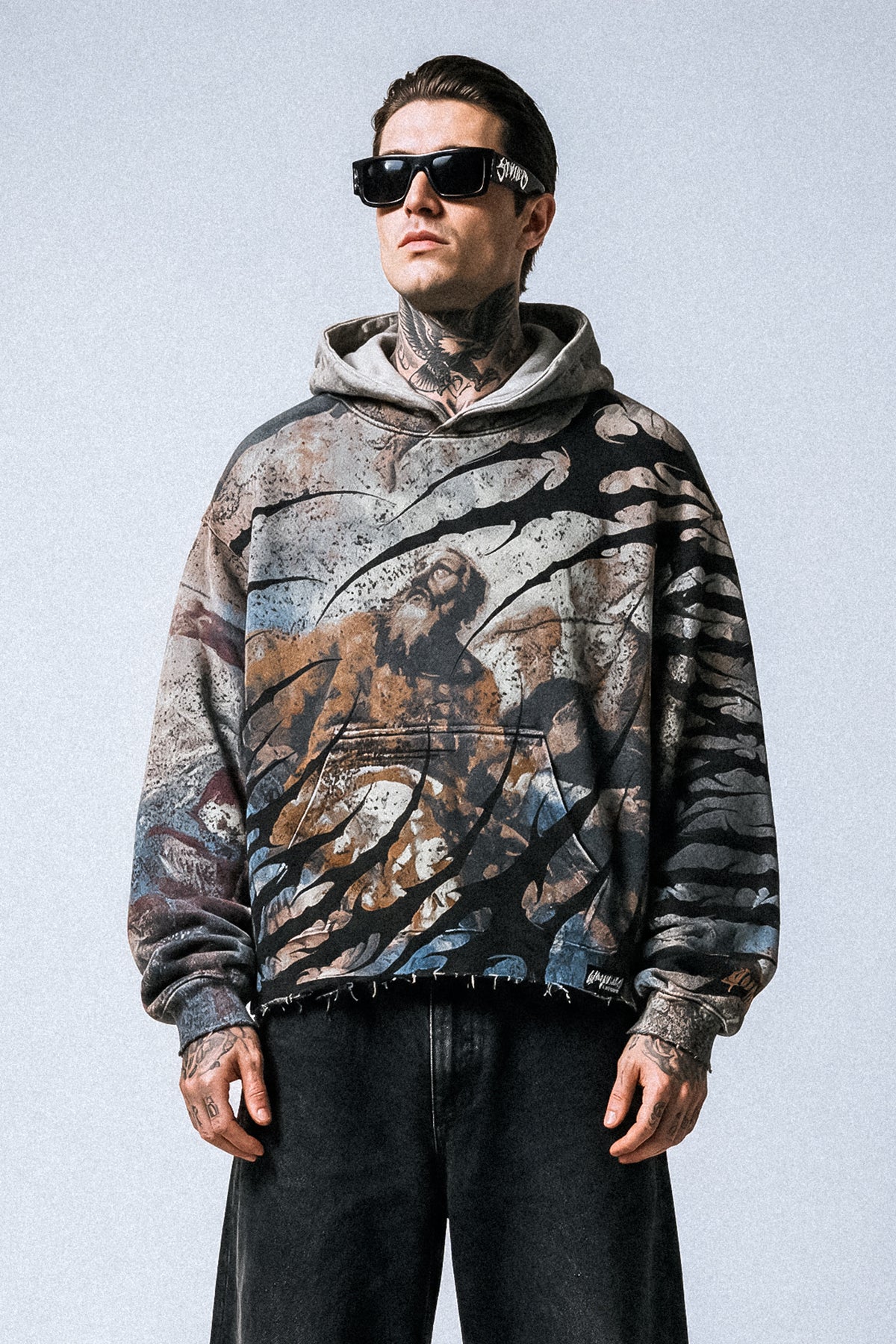 Revelation (Allover) – Schwerer Oversized-Hoodie (400 g/m²)