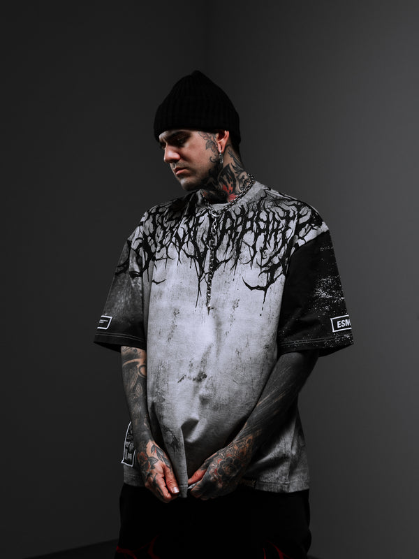 Reign Of Blood (wasted) - Heavy Oversized T-Shirt (250GSM) Lifestyle Image