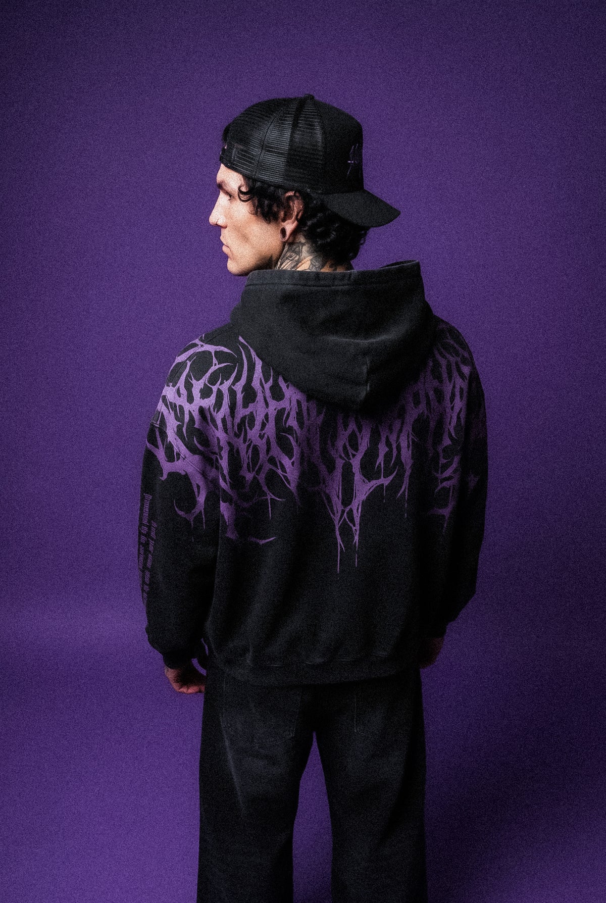 Reign Of Blood (Dark Purple) - Heavy Oversized Hoodie (400GSM)