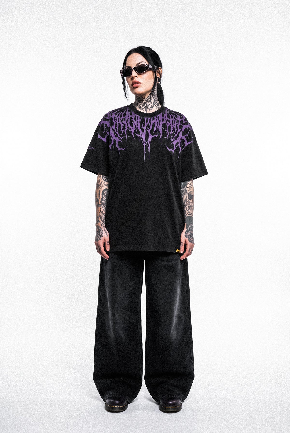 Reign Of Blood (Dark Purple) - Heavy Oversized T-Shirt (250GSM)