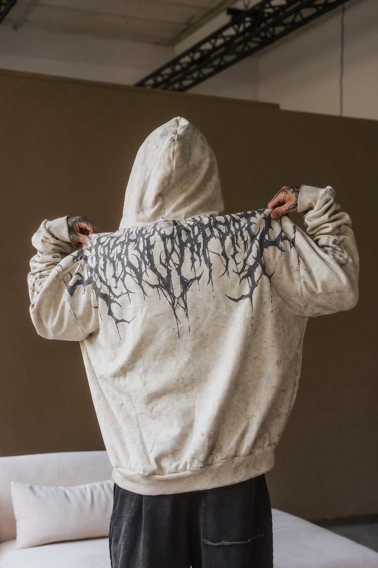 Reign Of Blood Grey Edition - Heavy Oversized Hoodie (400GSM) Image 14