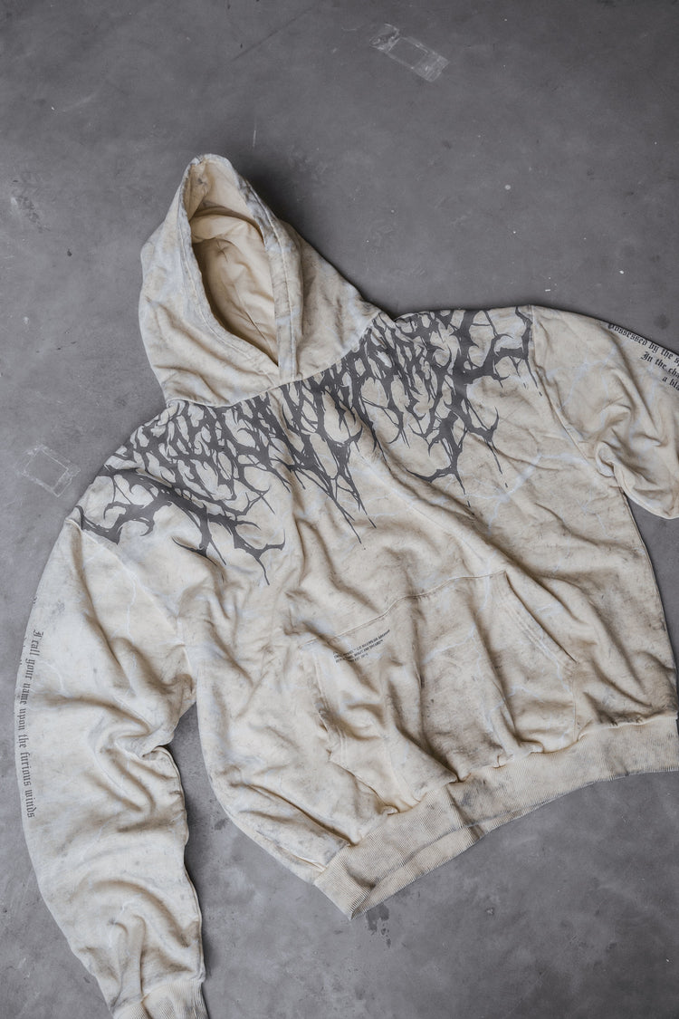 Reign Of Blood Grey Edition - Heavy Oversized Hoodie (400GSM) Image 17
