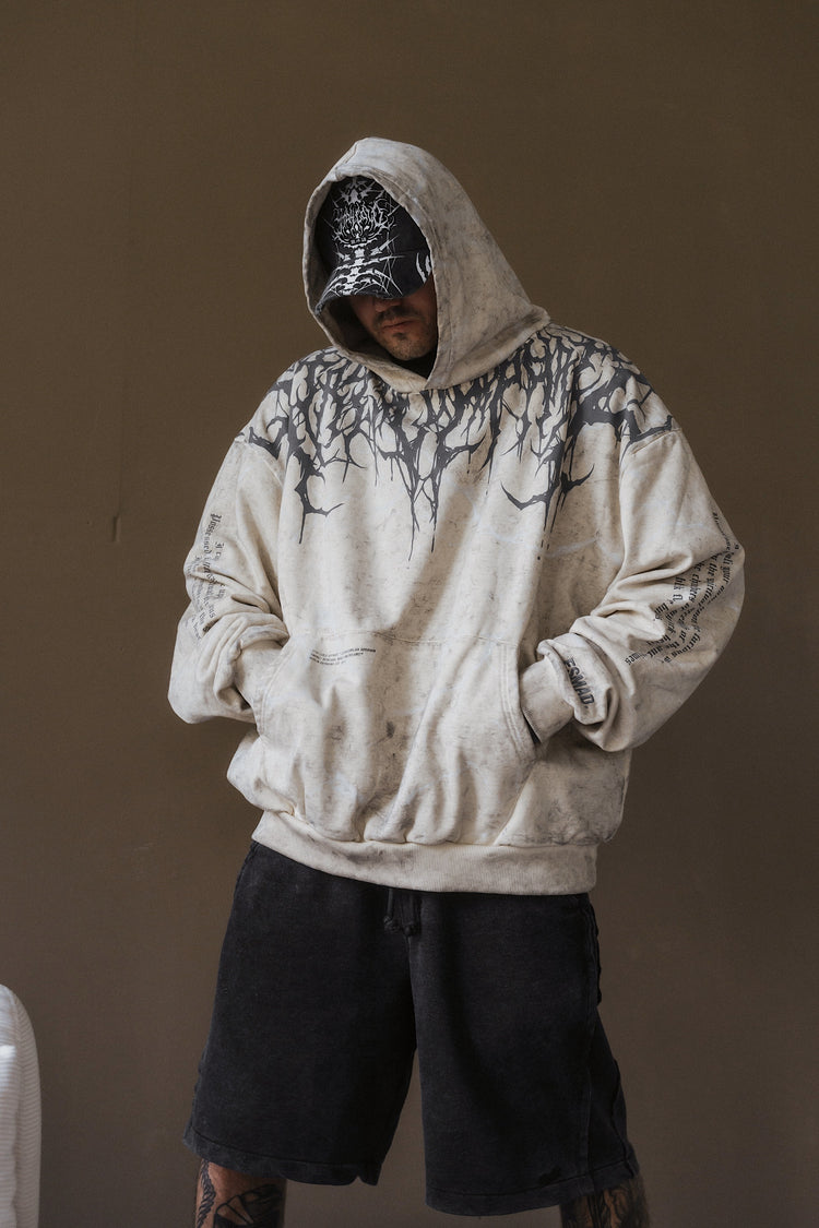 Reign Of Blood Grey Edition - Heavy Oversized Hoodie (400GSM) Image 19