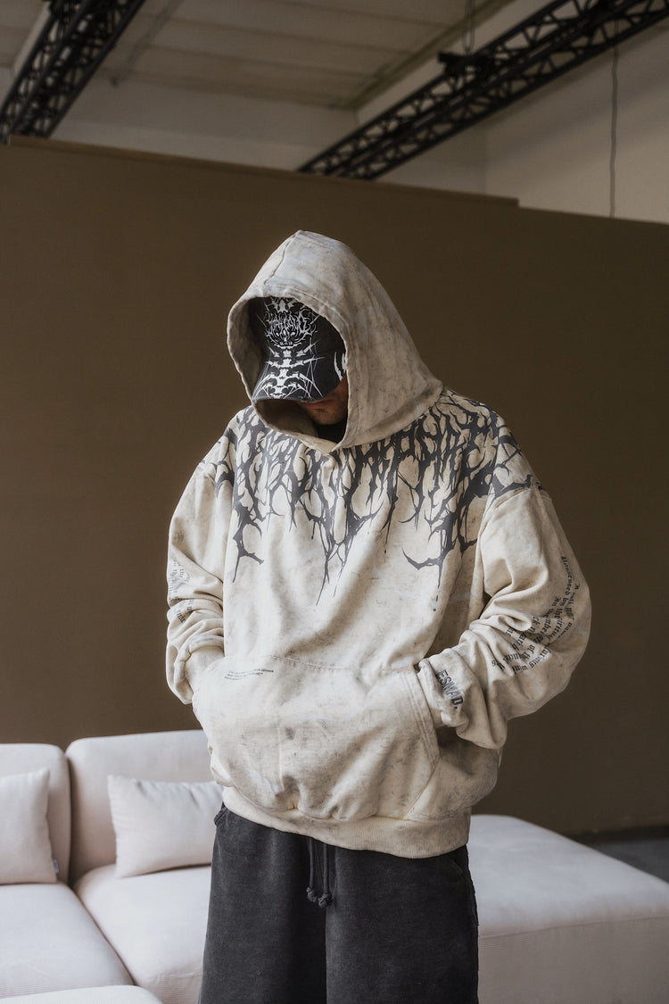 Reign Of Blood Grey Edition - Heavy Oversized Hoodie (400GSM) Image 4