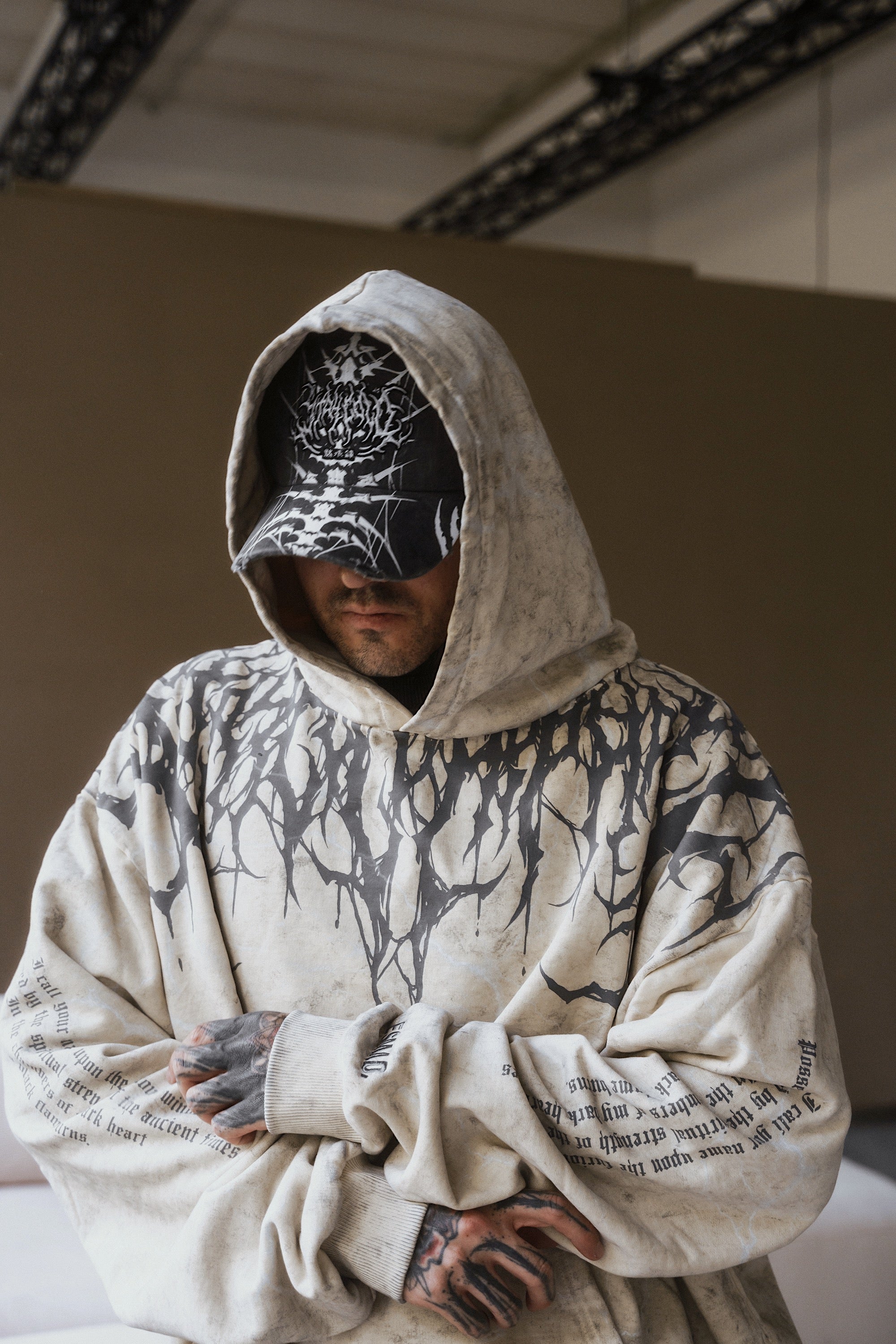 Reign Of Blood Grey Edition - Heavy Oversized Hoodie (400GSM)