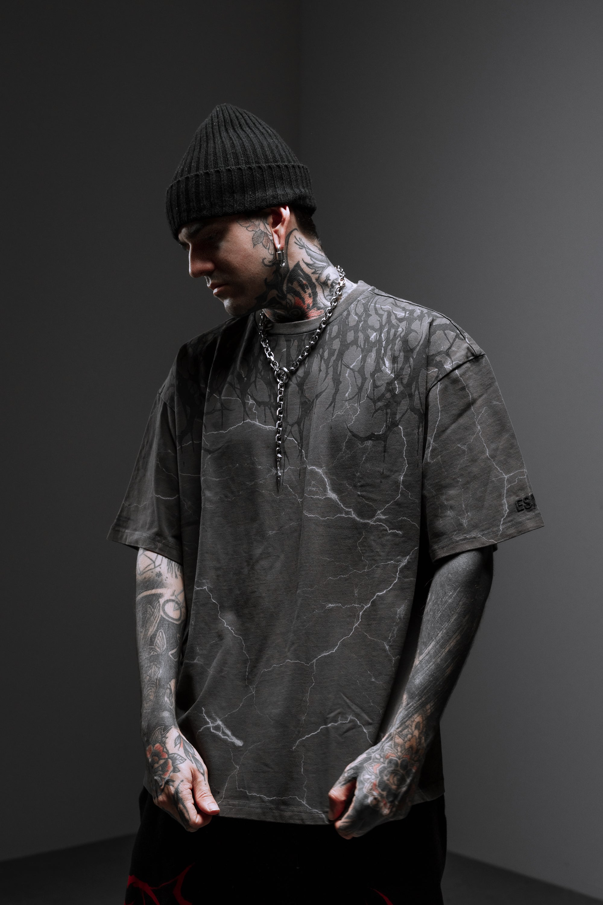 Reign Of Blood (acid washed storm) - Heavy Oversized T-Shirt 250GSM