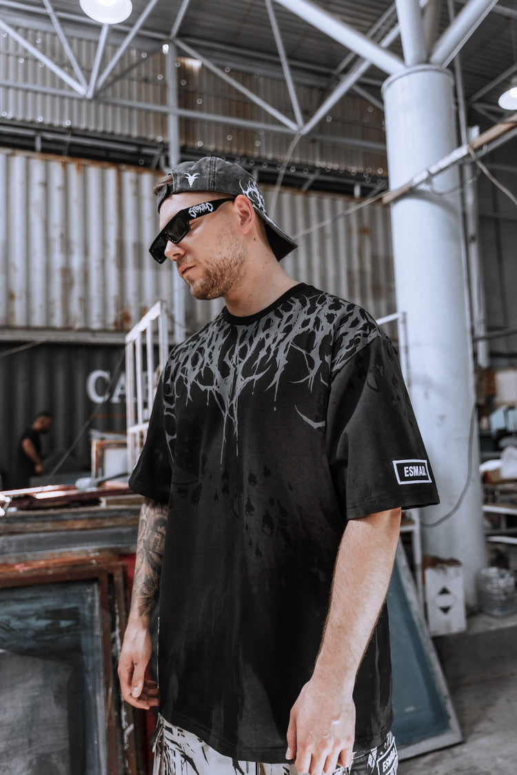 Reign Of Blood (darkgrey) - Heavy Oversized T-Shirt (dye) 250GSM Image 5