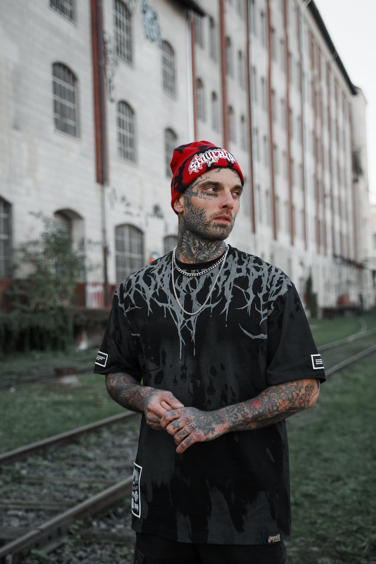 Reign Of Blood (darkgrey) - Heavy Oversized T-Shirt (dye) 250GSM Image 5