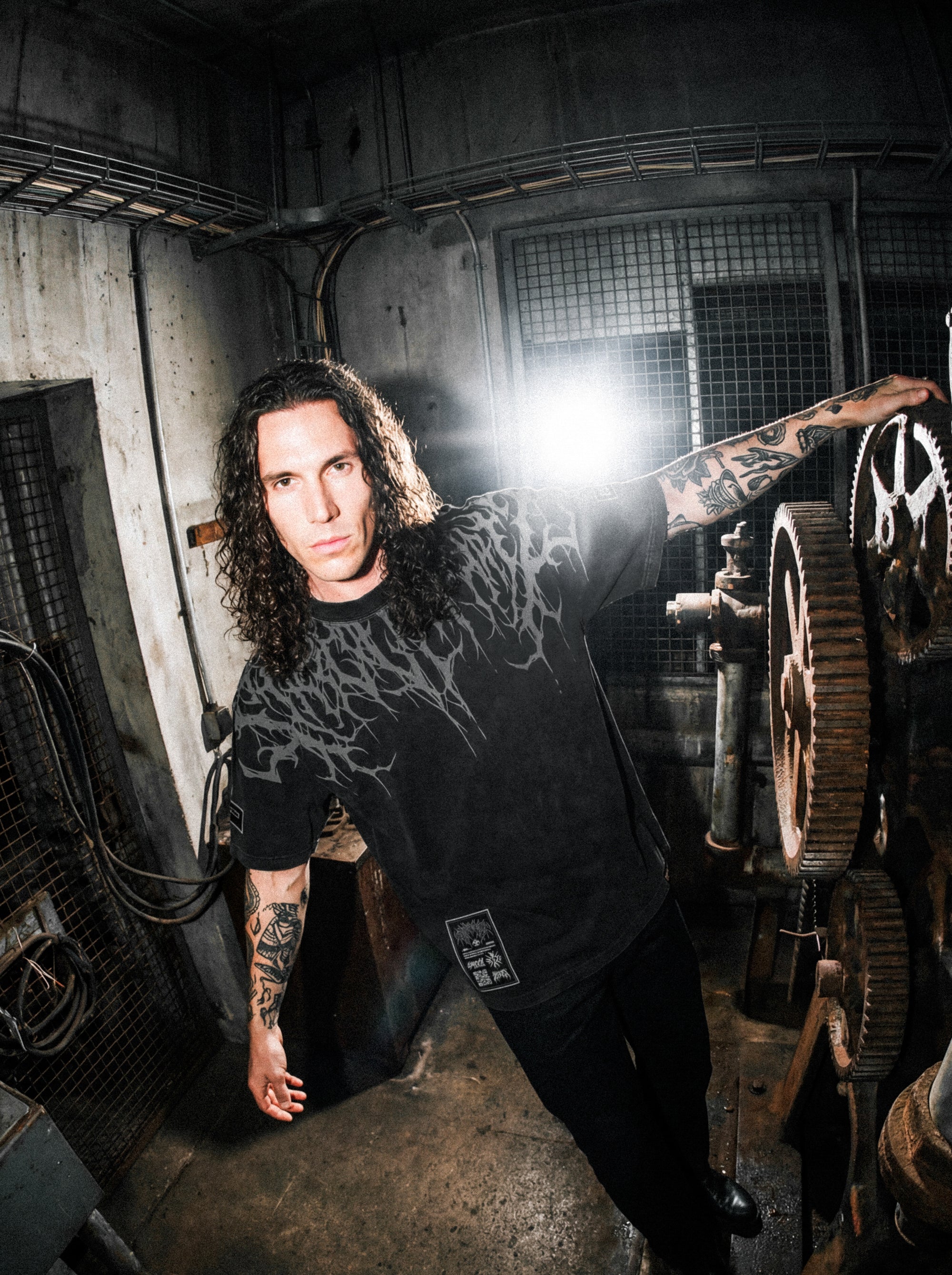 Reign Of Blood (grey acid washed) - Heavy Oversized T-Shirt (250GSM)