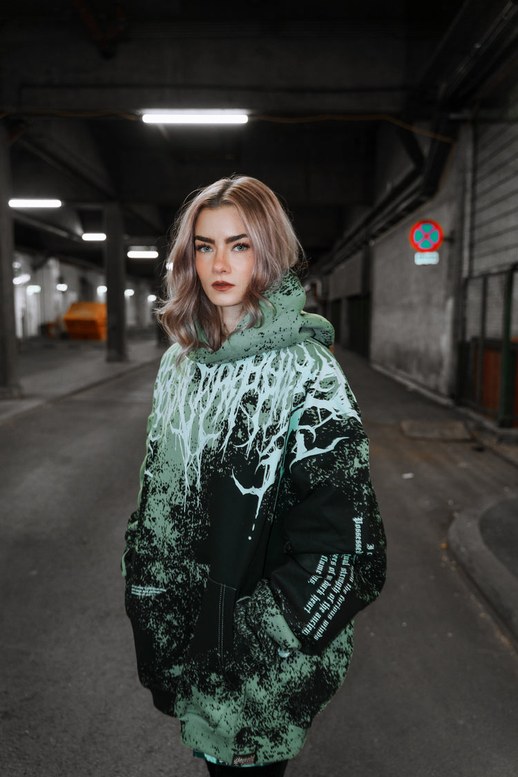 Reign Of Blood (mentol) - Oversized Hoodie (350GSM) Image 7