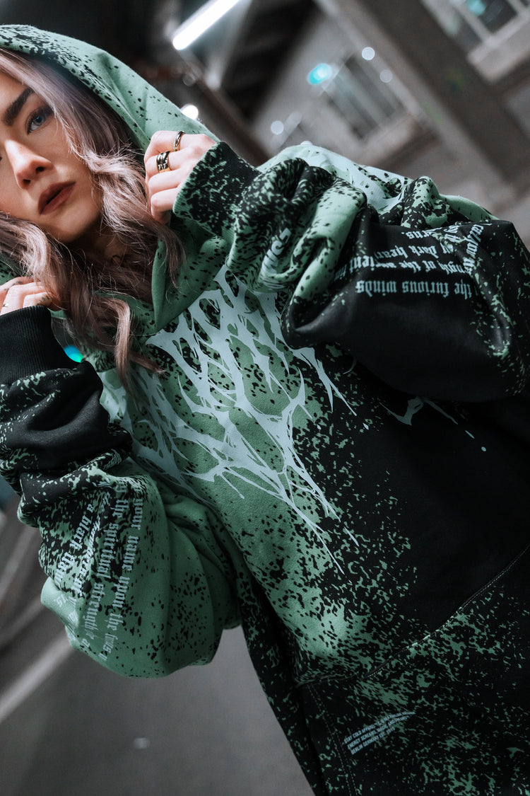 Reign Of Blood (mentol) - Oversized Hoodie (350GSM) Image 5