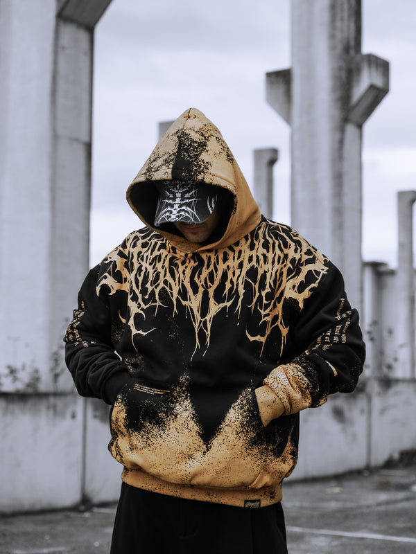 Reign Of Blood (ocker) - Oversized Hoodie (350GSM) Lifestyle Image